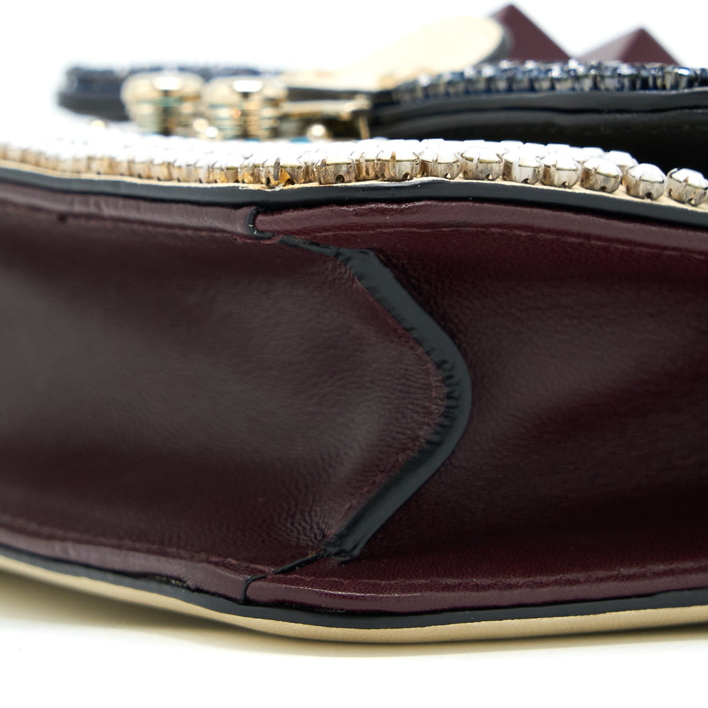 VALENTINO MINI ROCKSTUD CROSSBODY BAG MULTICOLOUR CRYSTALS SHW