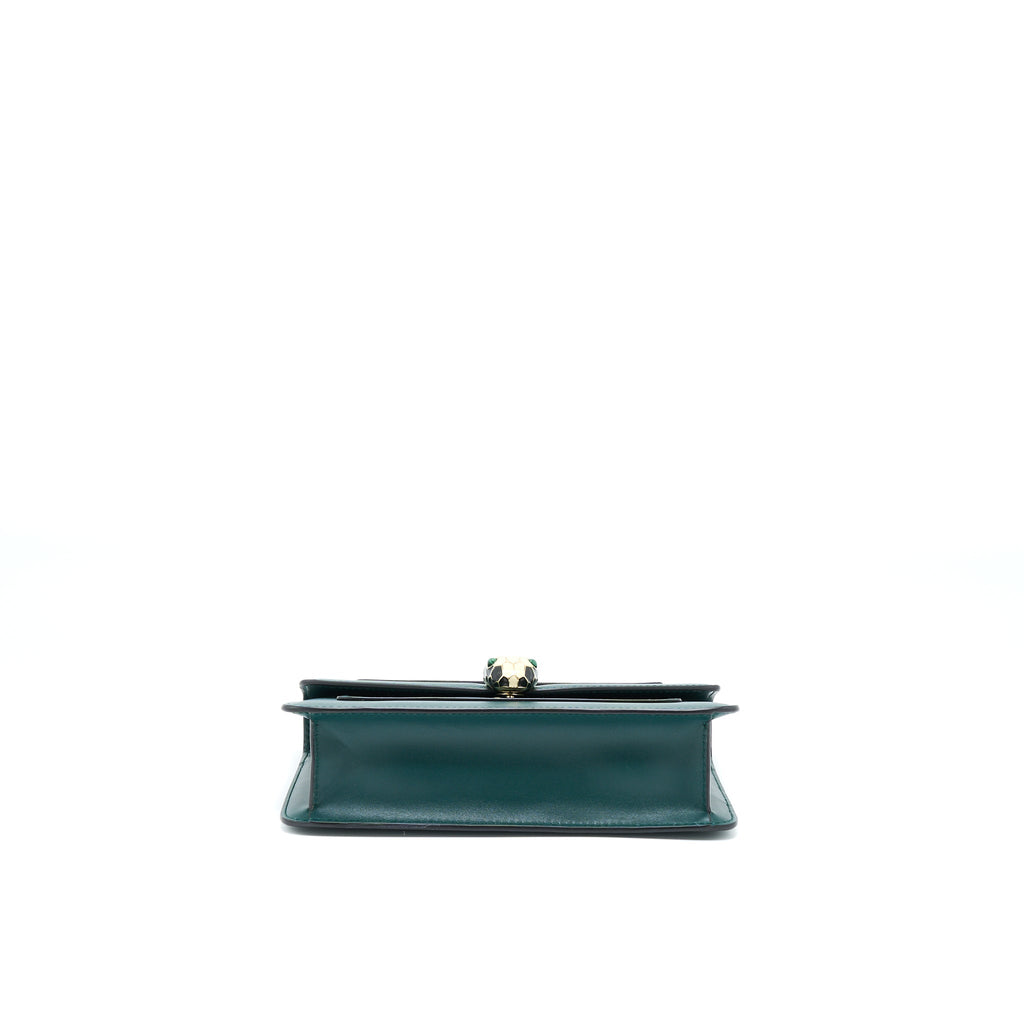 BVLGARI SERPENTI FOREVER CHAIN BAG CALFSKIN GREEN LGHW