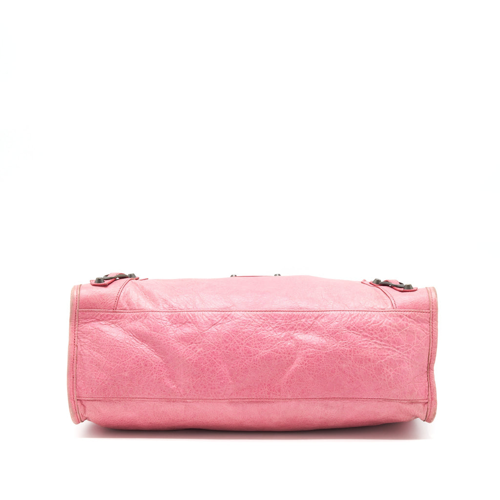 BALENCIAGA CLASSIC CITY PINK BAG BLACK HARDWARE