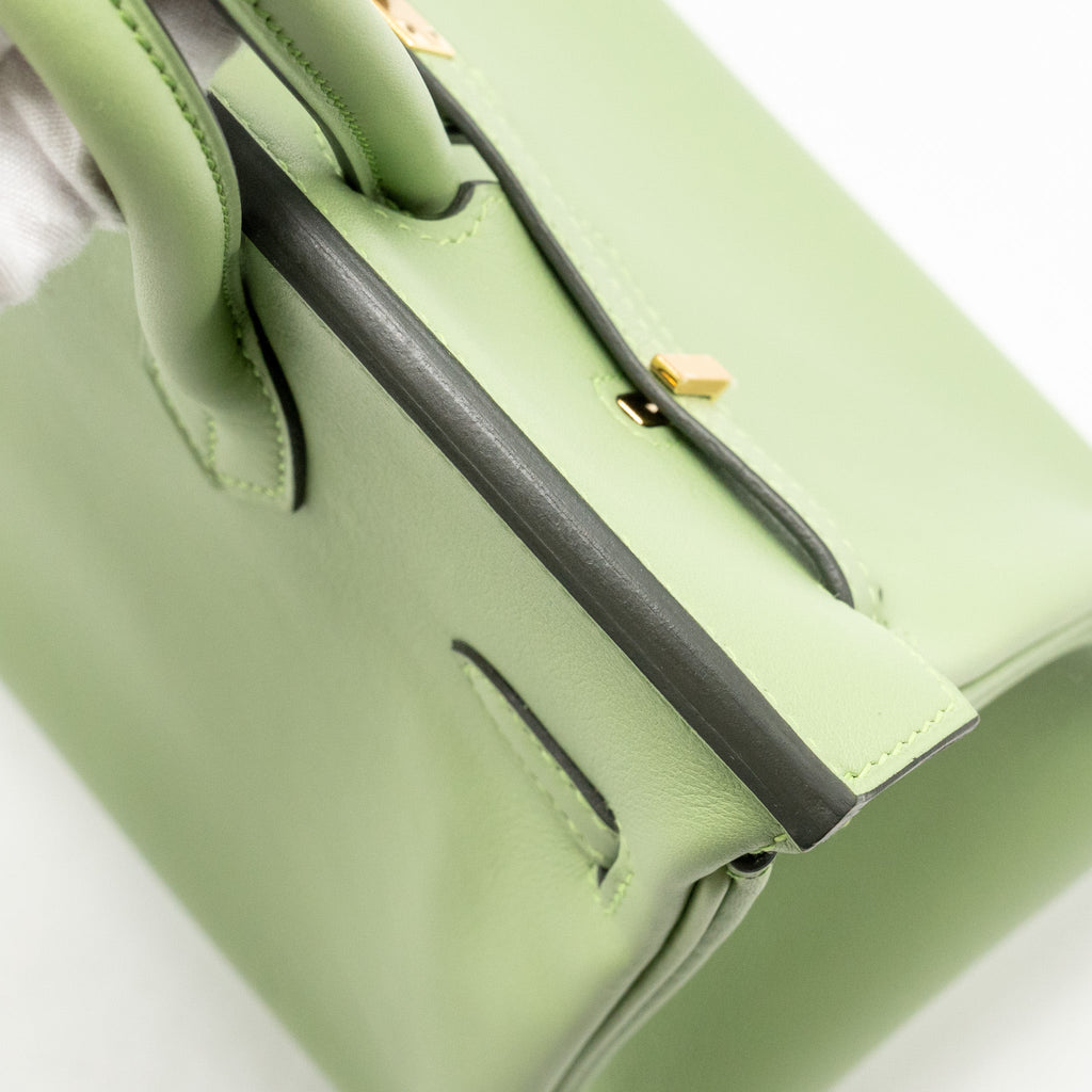HERMES BIRKIN 25 SWIFT VERT CRIQUET GHW