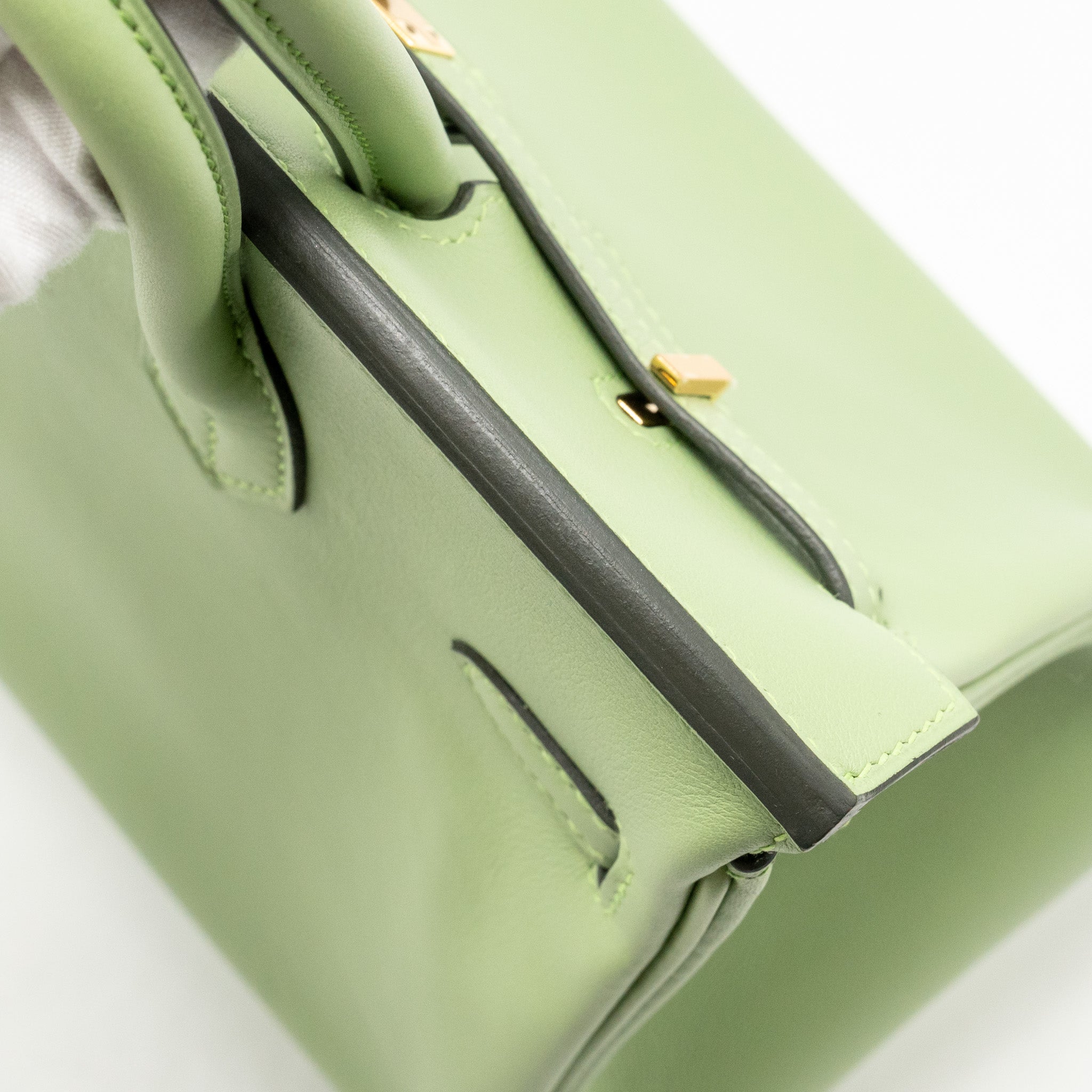 HERMES BIRKIN 25 SWIFT VERT CRIQUET GHW