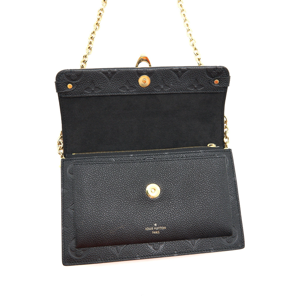 LOUIS VUITTON VAVIN CHAIN WALLET BLACK