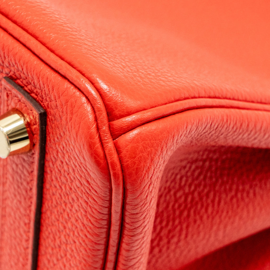 HERMES BIRKIN 25 TOGO ROUGE DE COEUR GHW