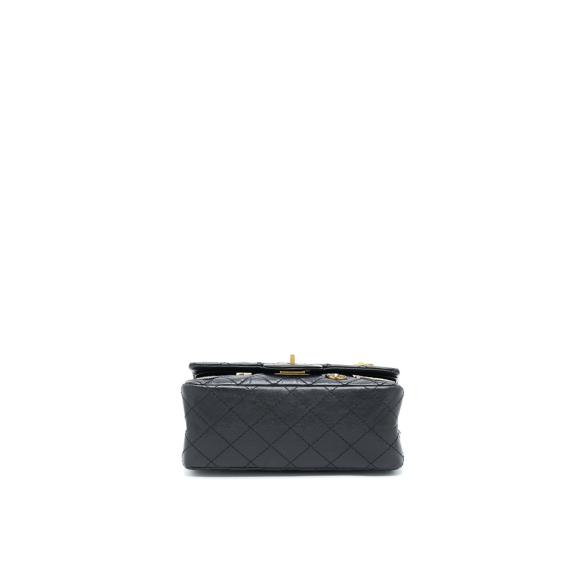 CHANEL MINI 2.55 REISSUE FLAP BAG LUCKY CHARMS CASINO LIMITED AGED CALFSKIN WITH GHW