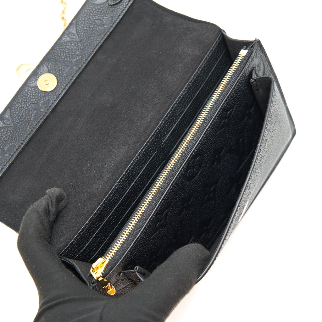 LOUIS VUITTON VAVIN CHAIN WALLET BLACK