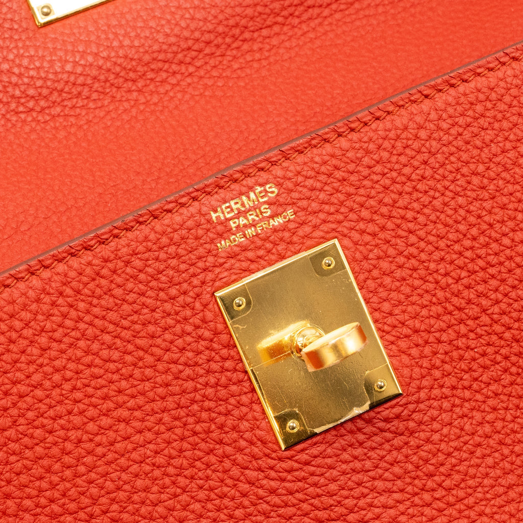 HERMES KELLY 32 TOGO 5E VERMILLION GHW