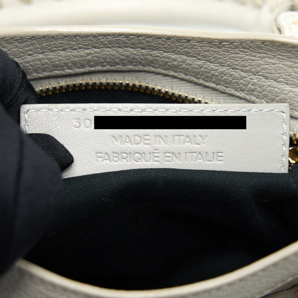 BALENCIAGA MINI GIANT CITY CROSSBODY BAG LIGHT GREY GHW