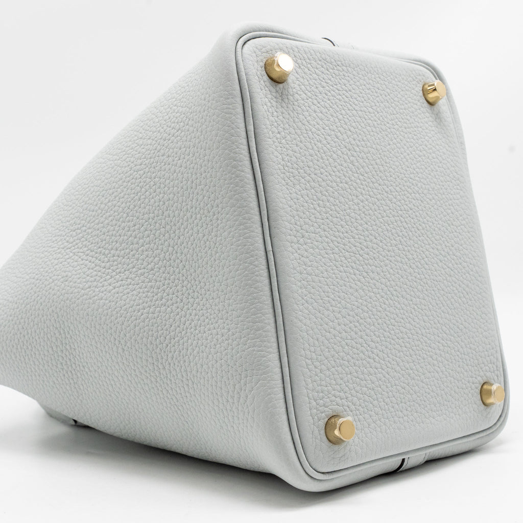 HERMES PICOTIN 18 CLEMENCE BLEU PALE GHW