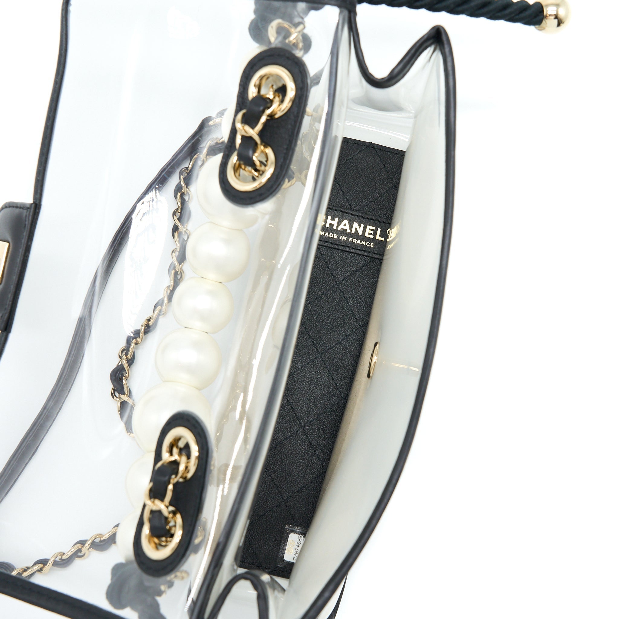 CHANEL SAND BY THE SEA FLAP BAG PVC/ LAMBSKIN LGHW