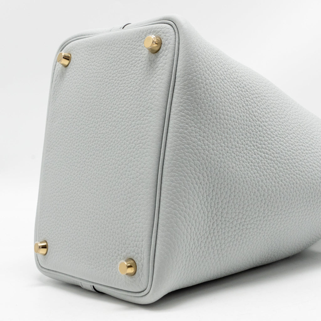 HERMES PICOTIN 18 CLEMENCE BLEU PALE GHW
