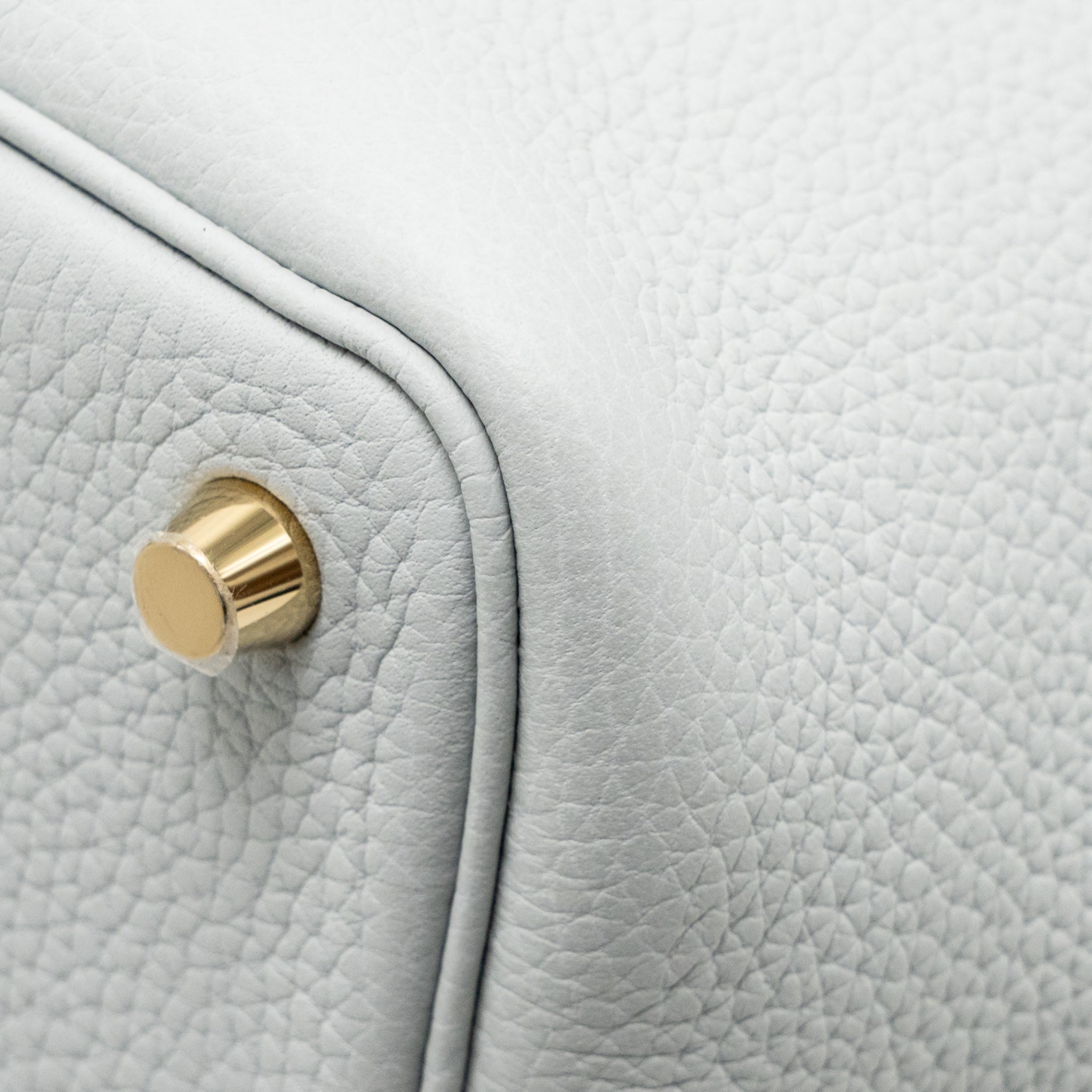HERMES PICOTIN 18 CLEMENCE BLEU PALE GHW