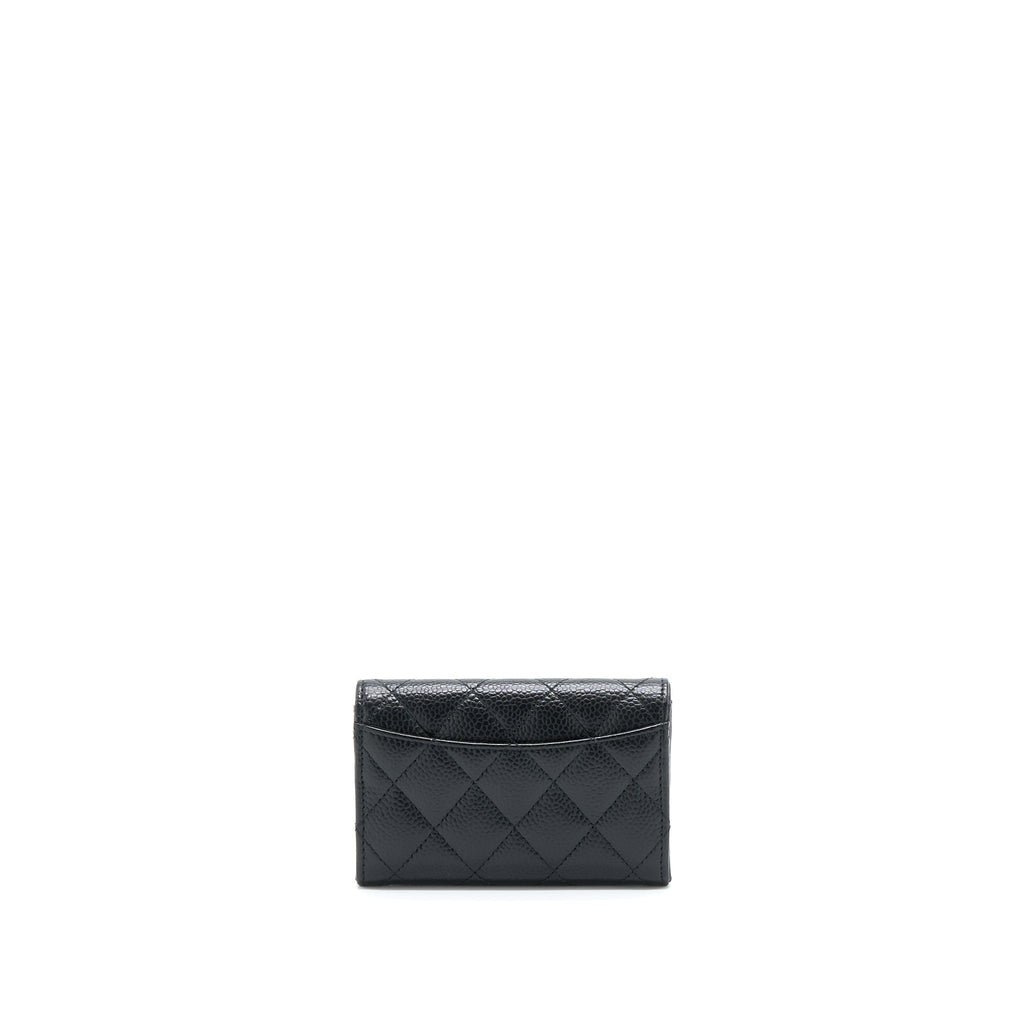 CHANEL CLASSIC FLAP CARD HOLDER CAVIAR BLACK SHW