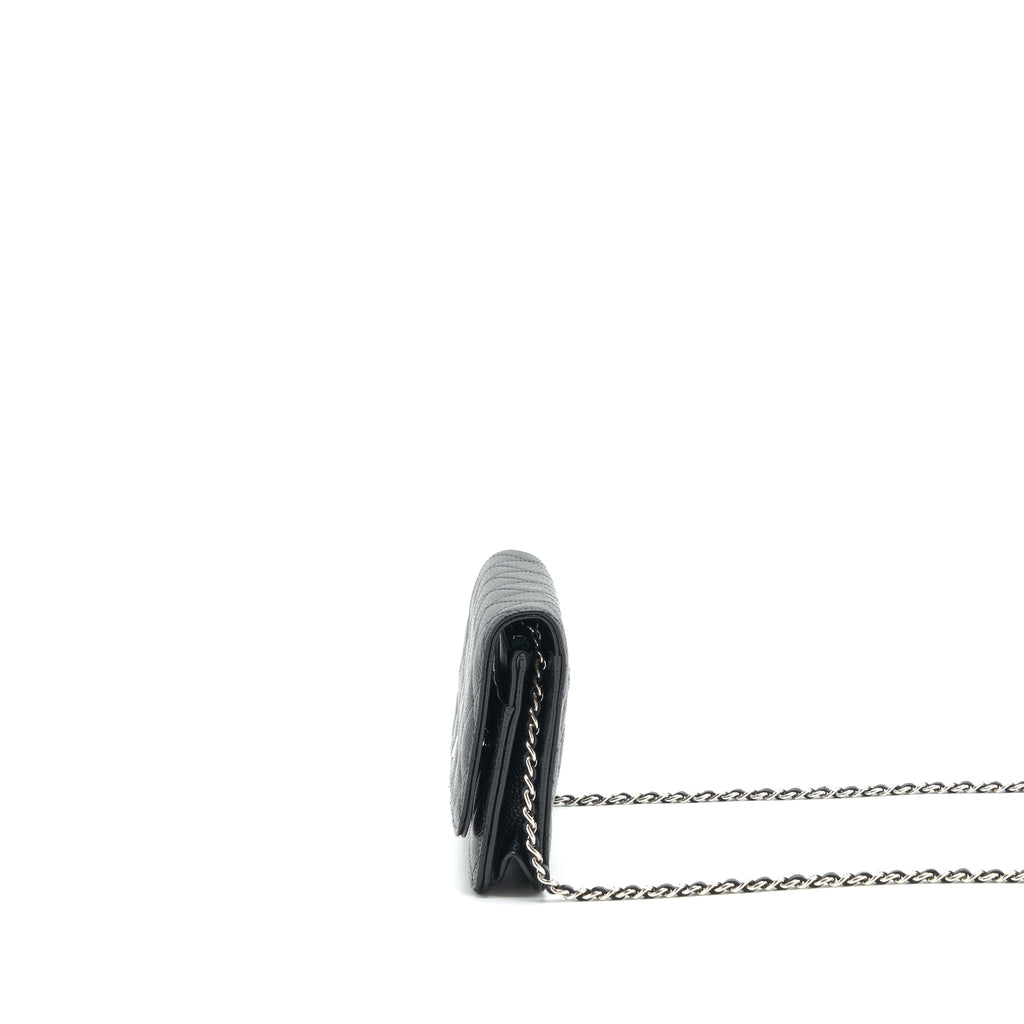 CHANEL CLASSIC WALLET ON CHAIN CAVIAR BLACK SHW
