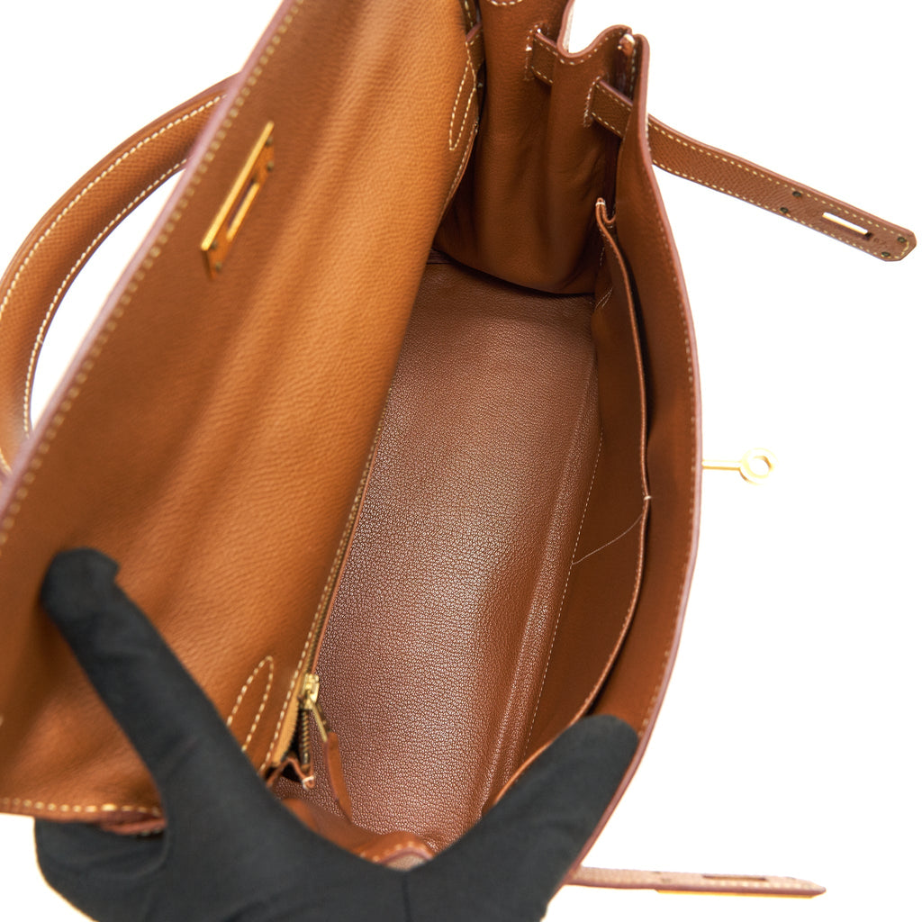 HERMES KELLY 32 GOLD EPSOM GHW