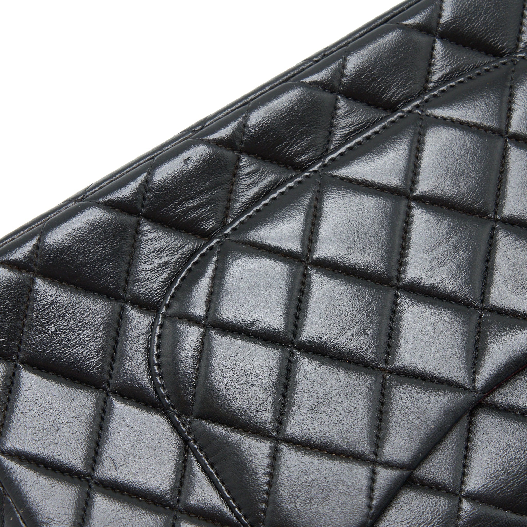 CHANEL VINTAGE 2 IN 1 SINGLE FLAP BAG LAMBSKIN BLACK GHW