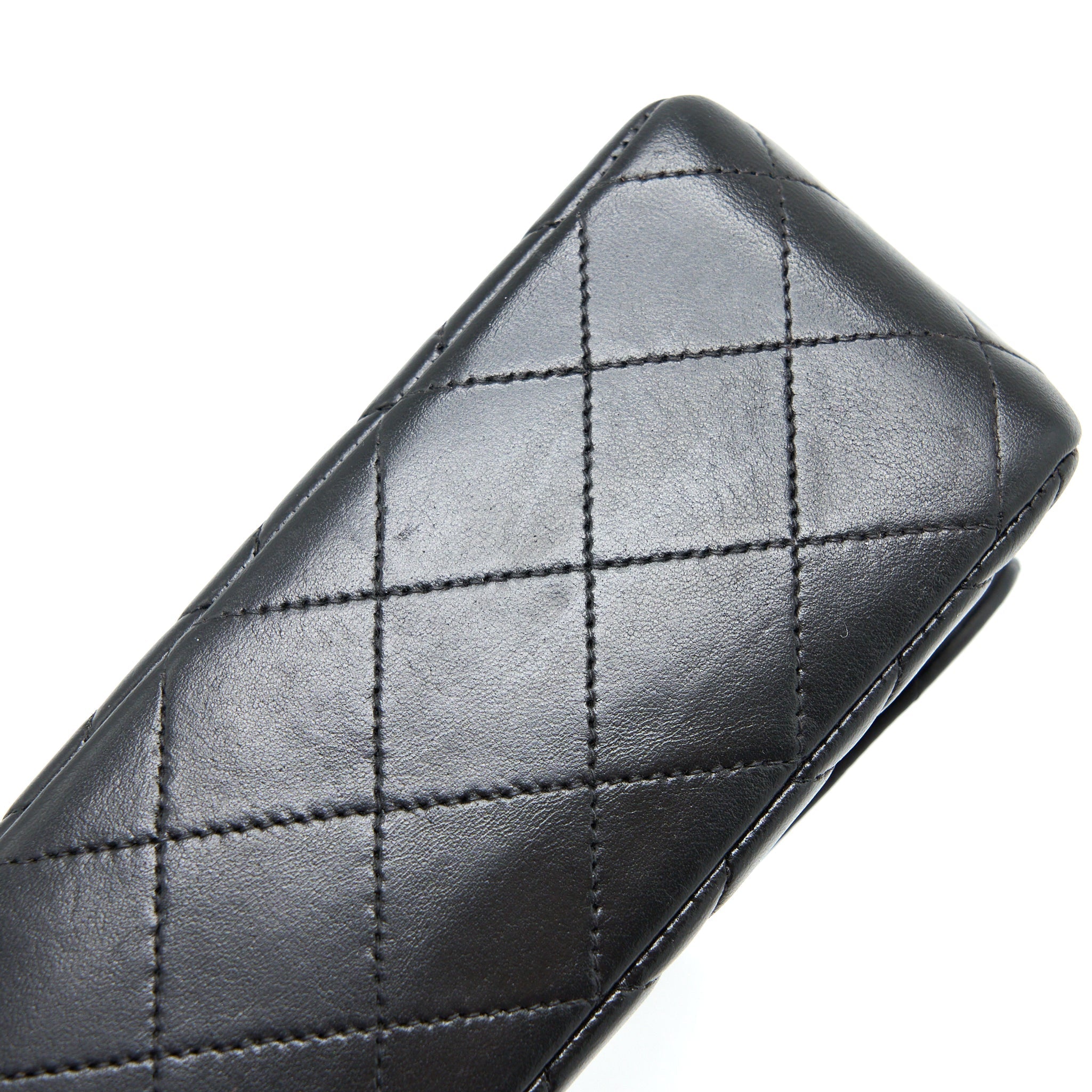 CHANEL VINTAGE 2 IN 1 SINGLE FLAP BAG LAMBSKIN BLACK GHW