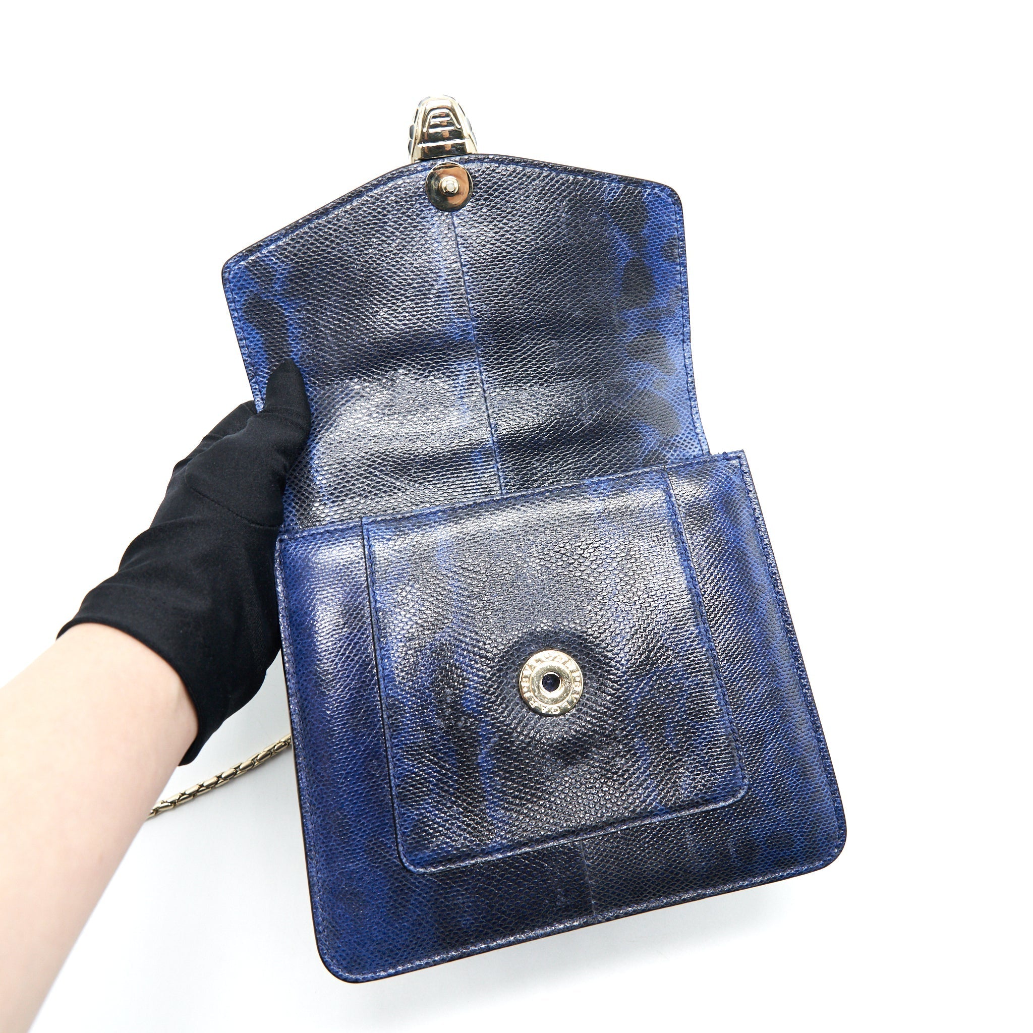 BVLGARI SERPENTI FOREVER CROSSBODY BAG DARK BLUE