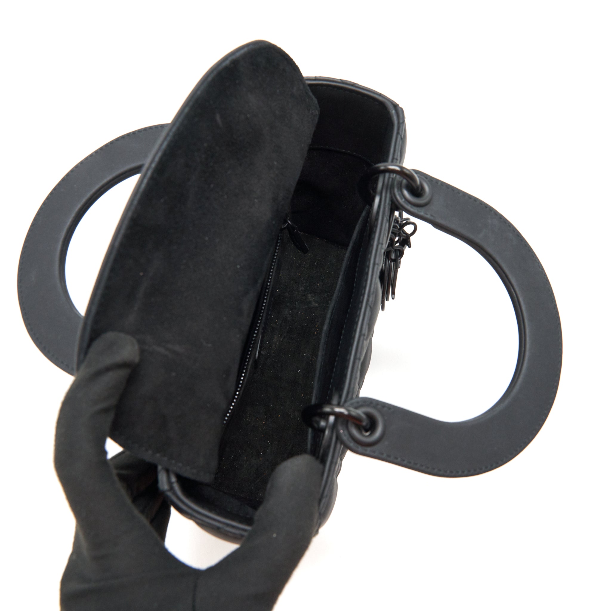 DIOR SMALL LADY DIOR SO BLACK TOTE BAG