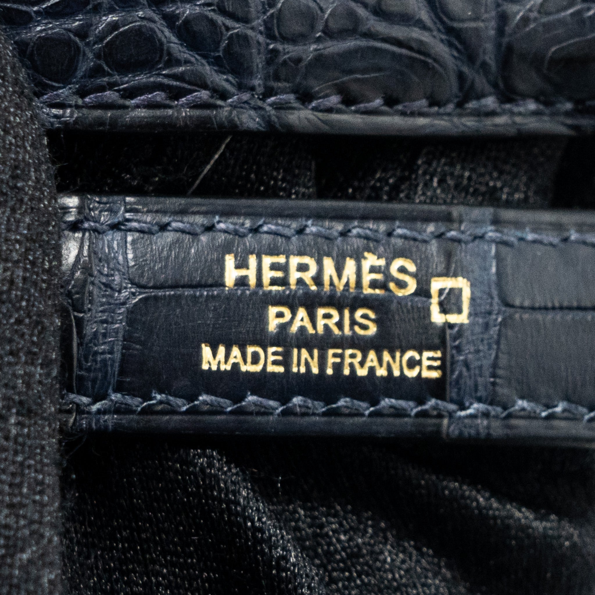 HERMES KELLY 25 MATTE CROCODILE ALLIGATOR MISSISSIPPIENSIS BLUE INDIGO GHW