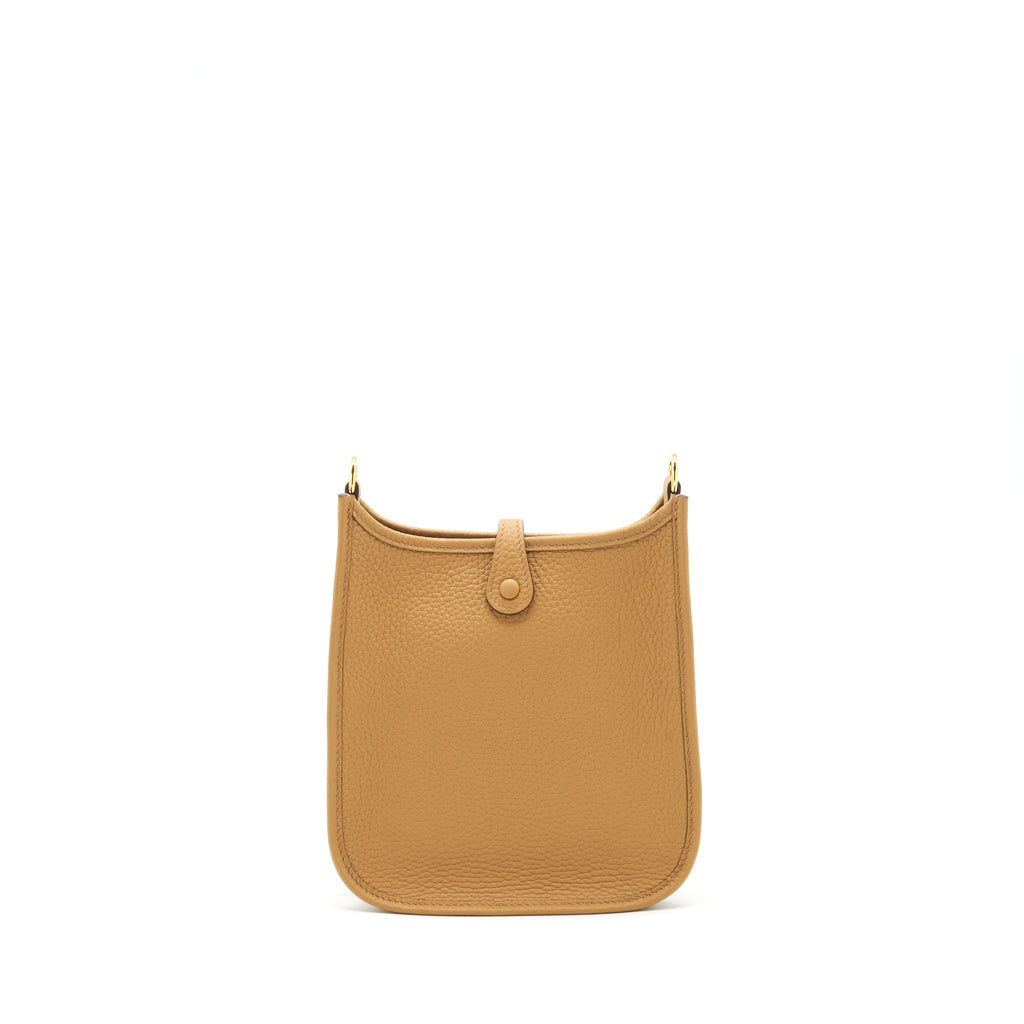 HERMES MINI EVELYNE 16 CLEMENCE BISCUIT/ CAMEL GHW