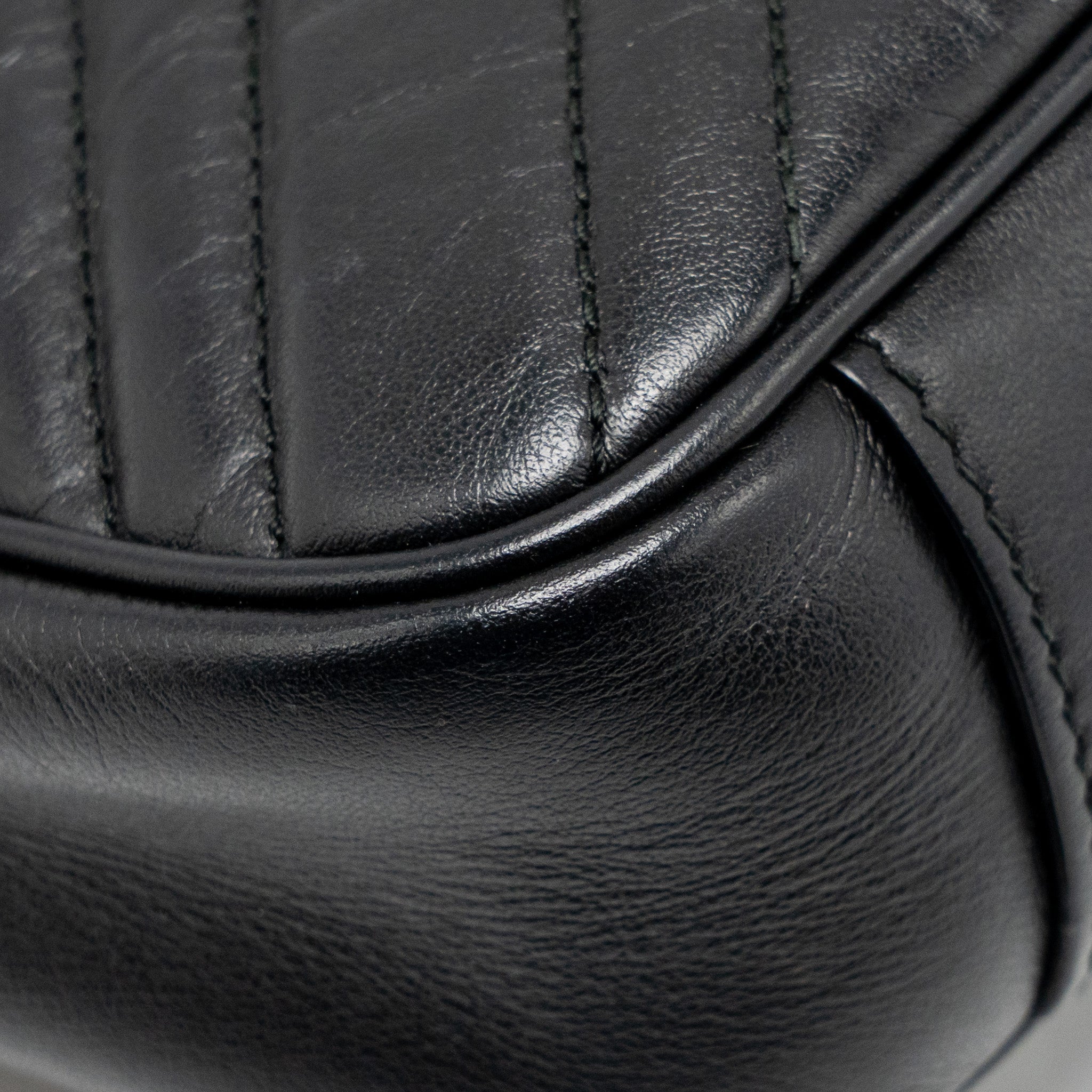 GUCCI SMALL GG MARMONT SHOULDER BAG CALFSKIN BLACK GHW
