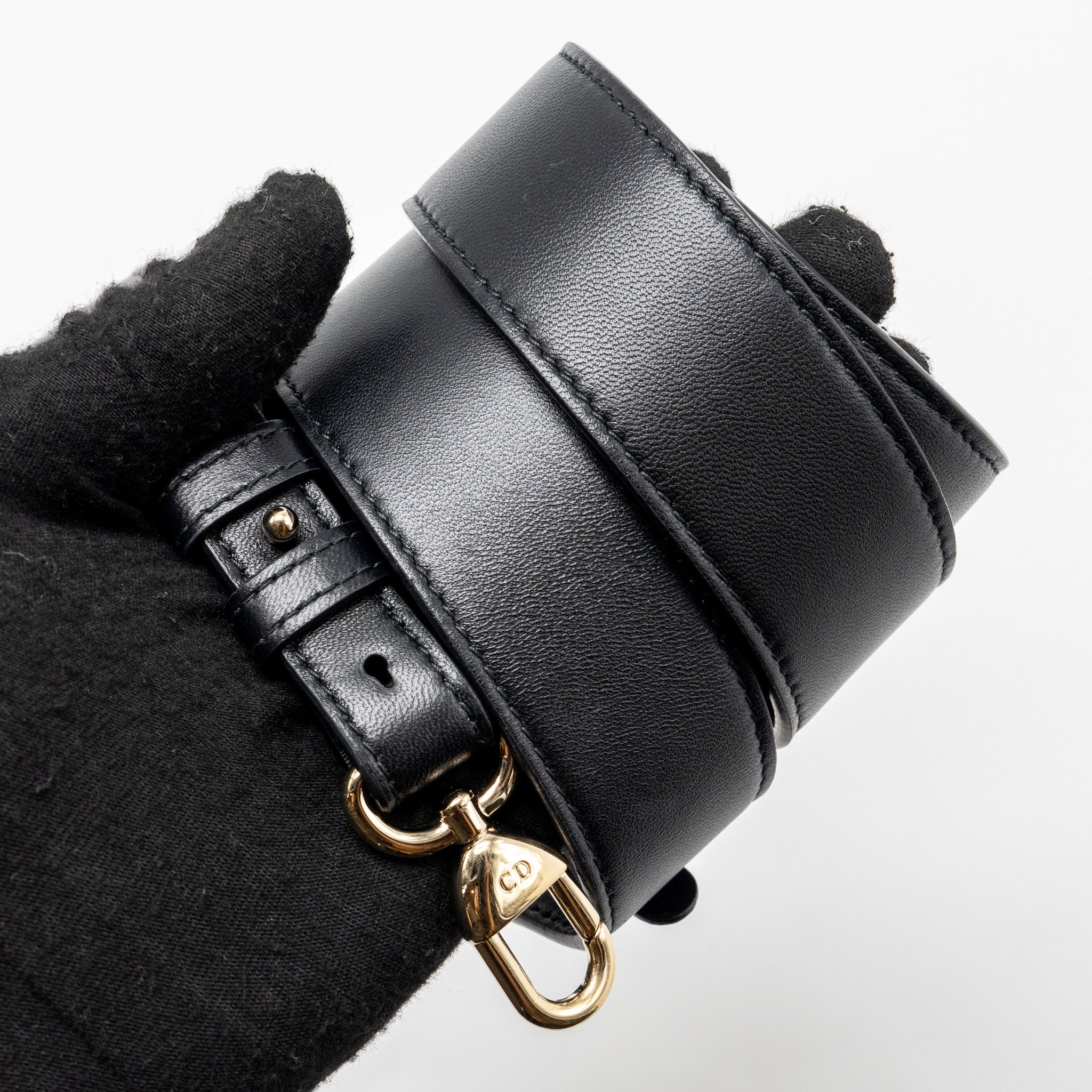 DIOR SMALL LADY DIOR BAG LAMBSKIN BLACK LGHW