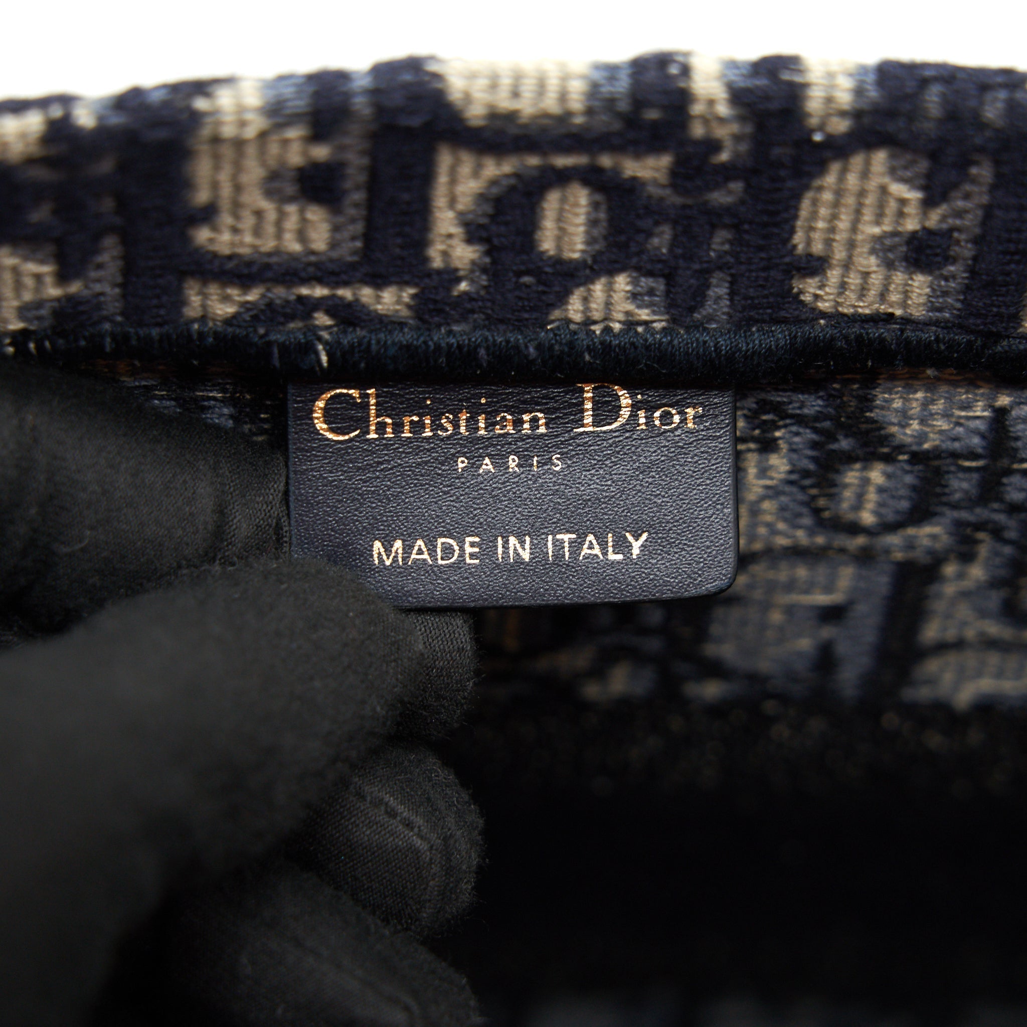 DIOR SMALL BOOKTOTE BAG BLUE OBLIQUE EMBROIDERY
