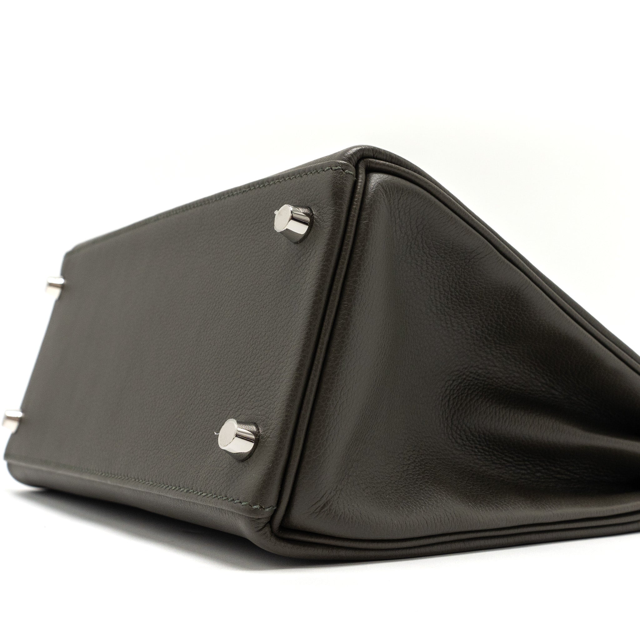 HERMES KELLY 28 EVERCOLOR VERT DE GRIS SHW