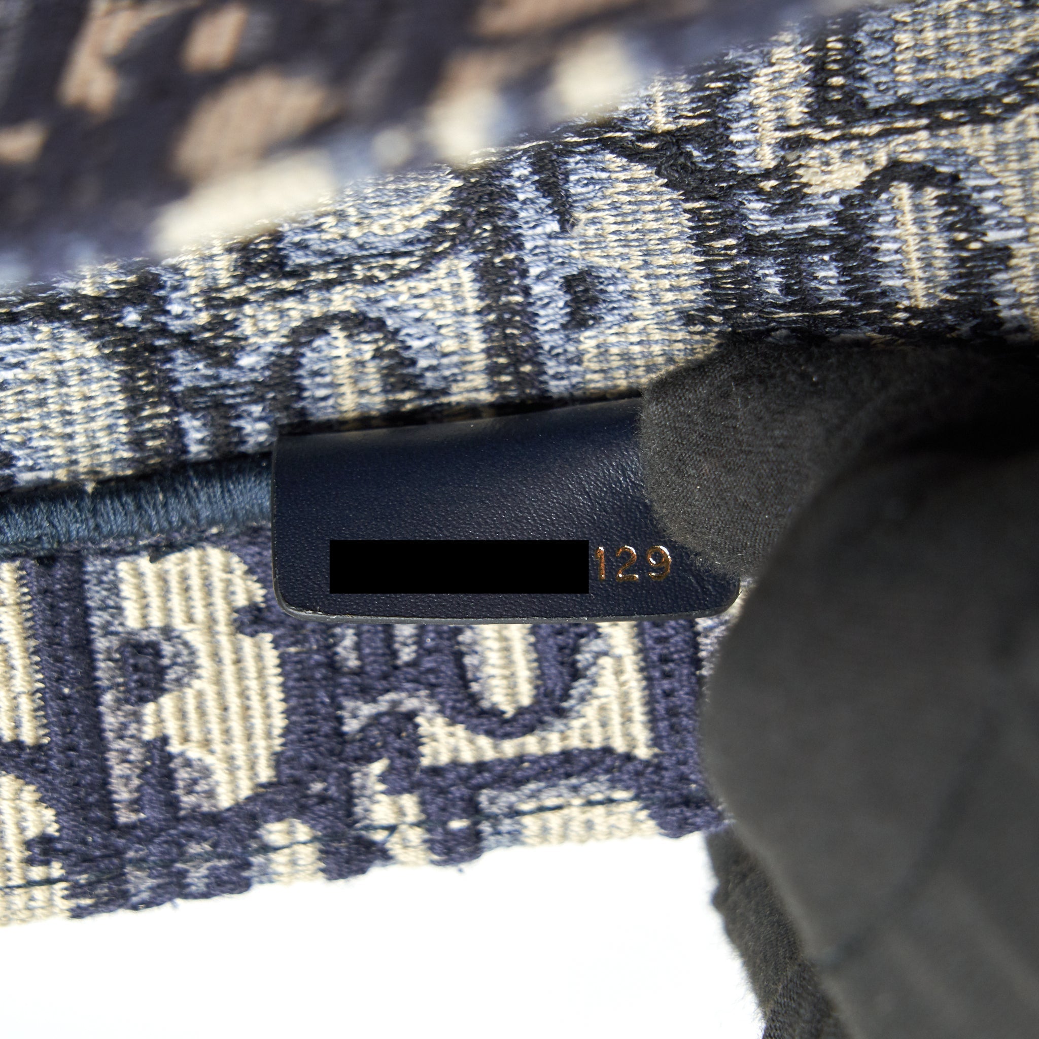 DIOR SMALL BOOKTOTE BAG BLUE OBLIQUE EMBROIDERY