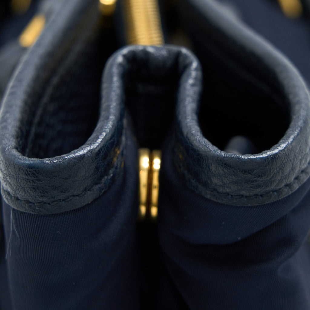 PRADA TESSUTO TOTE BAG NYLON DARK BLUE GHW