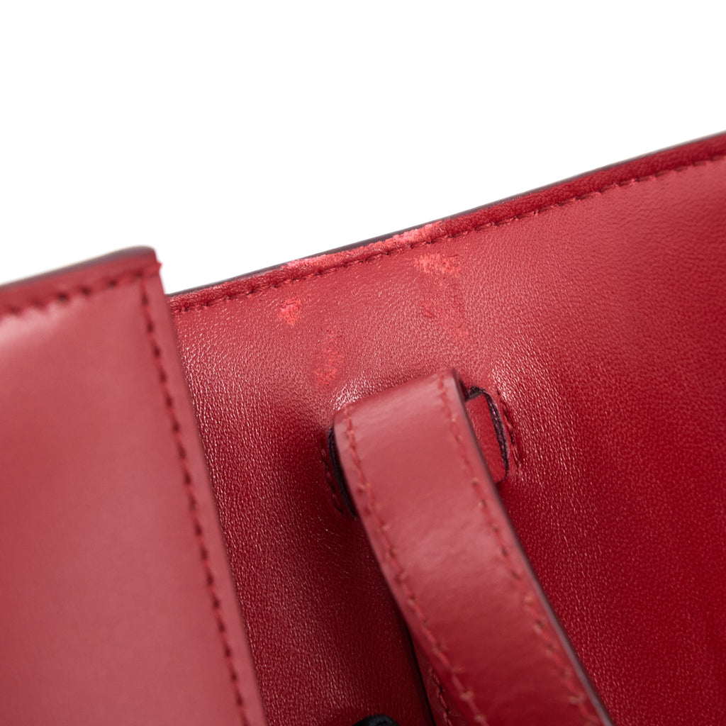 CELINE SMALL CLASSIC BOX BAG CALFSKIN RED GHW