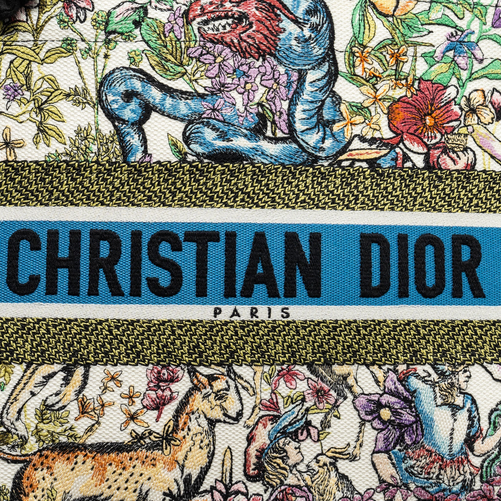DIOR MEDIUM BOOK TOTE LIMITED CANVAS MULTICOLOUR