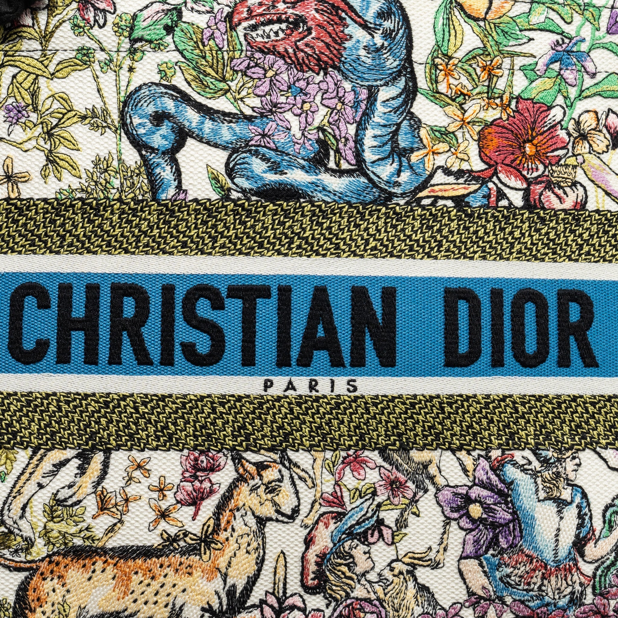 DIOR MEDIUM BOOK TOTE LIMITED CANVAS MULTICOLOUR