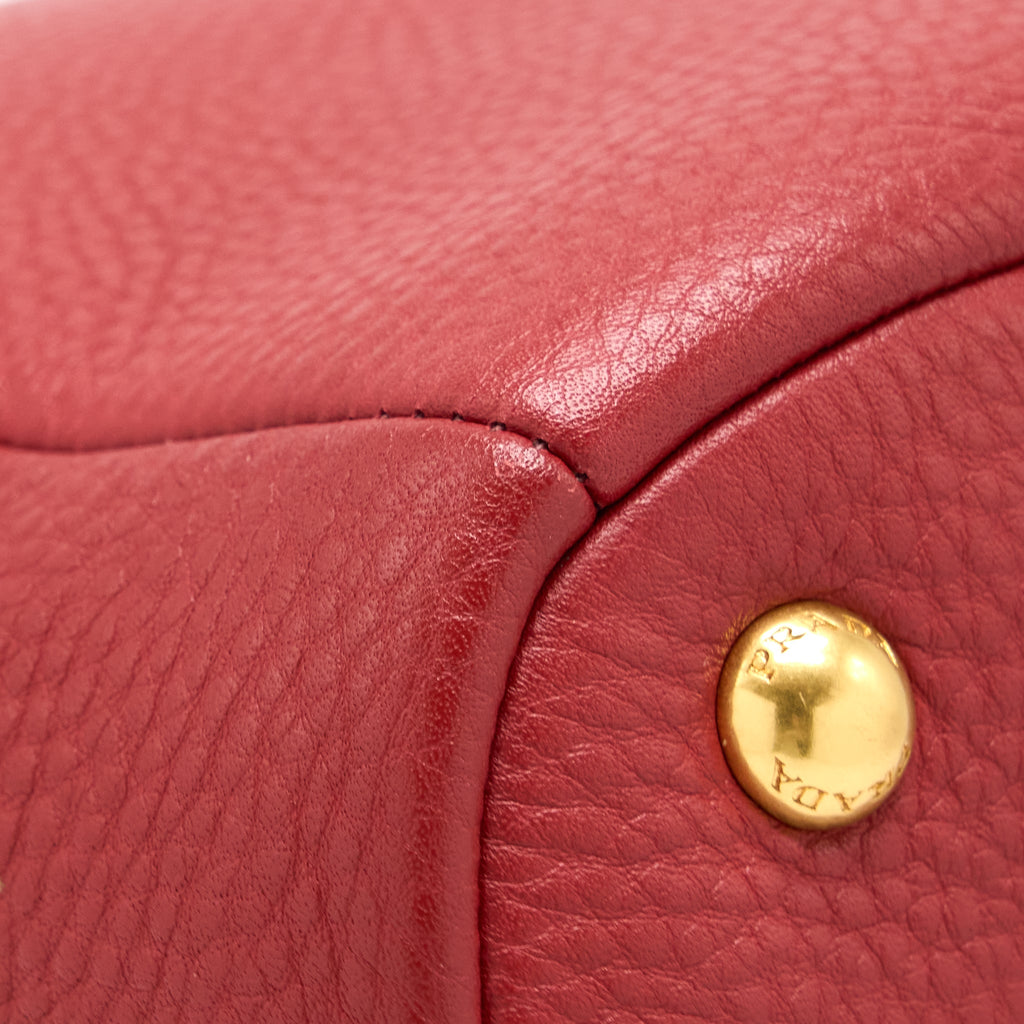 PRADA VITELLO DAINO BAG CALFSKIN RED GHW