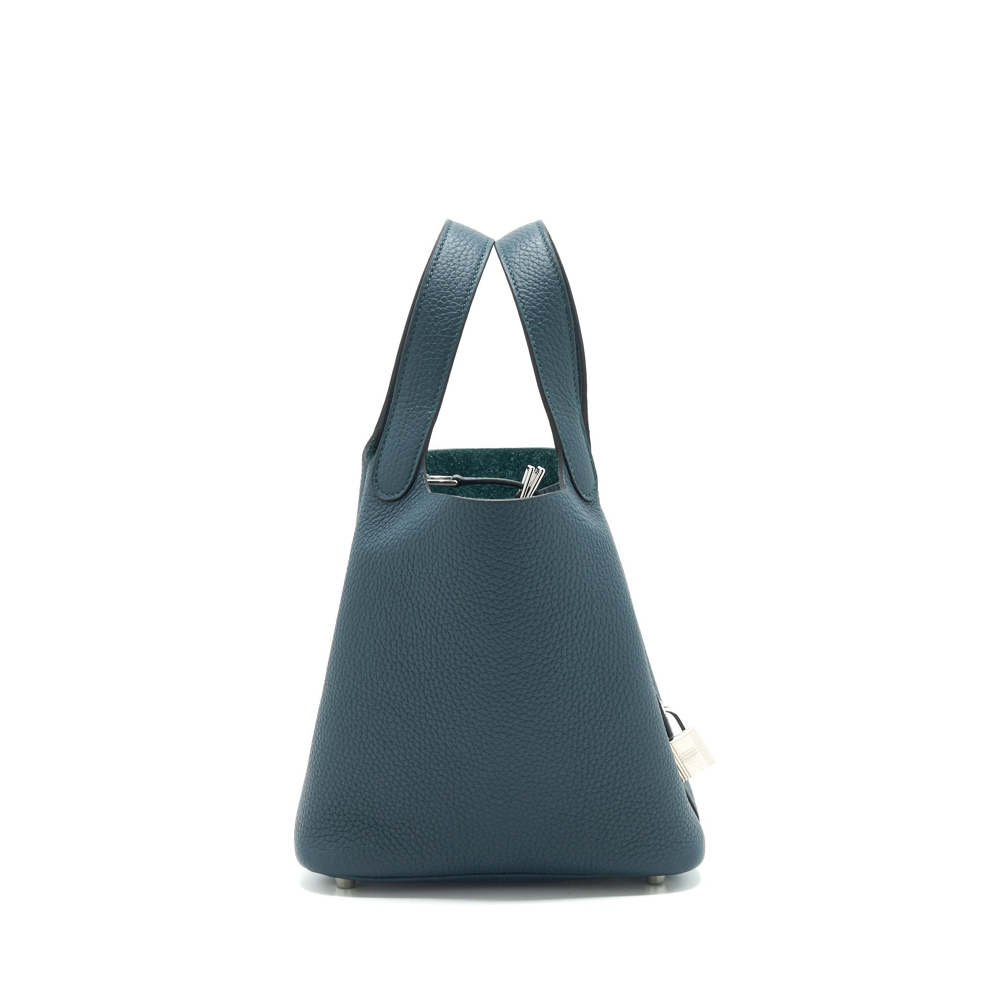 HERMES PICOTIN 18 LOCK BAG 6O VERT CYPRES SHW