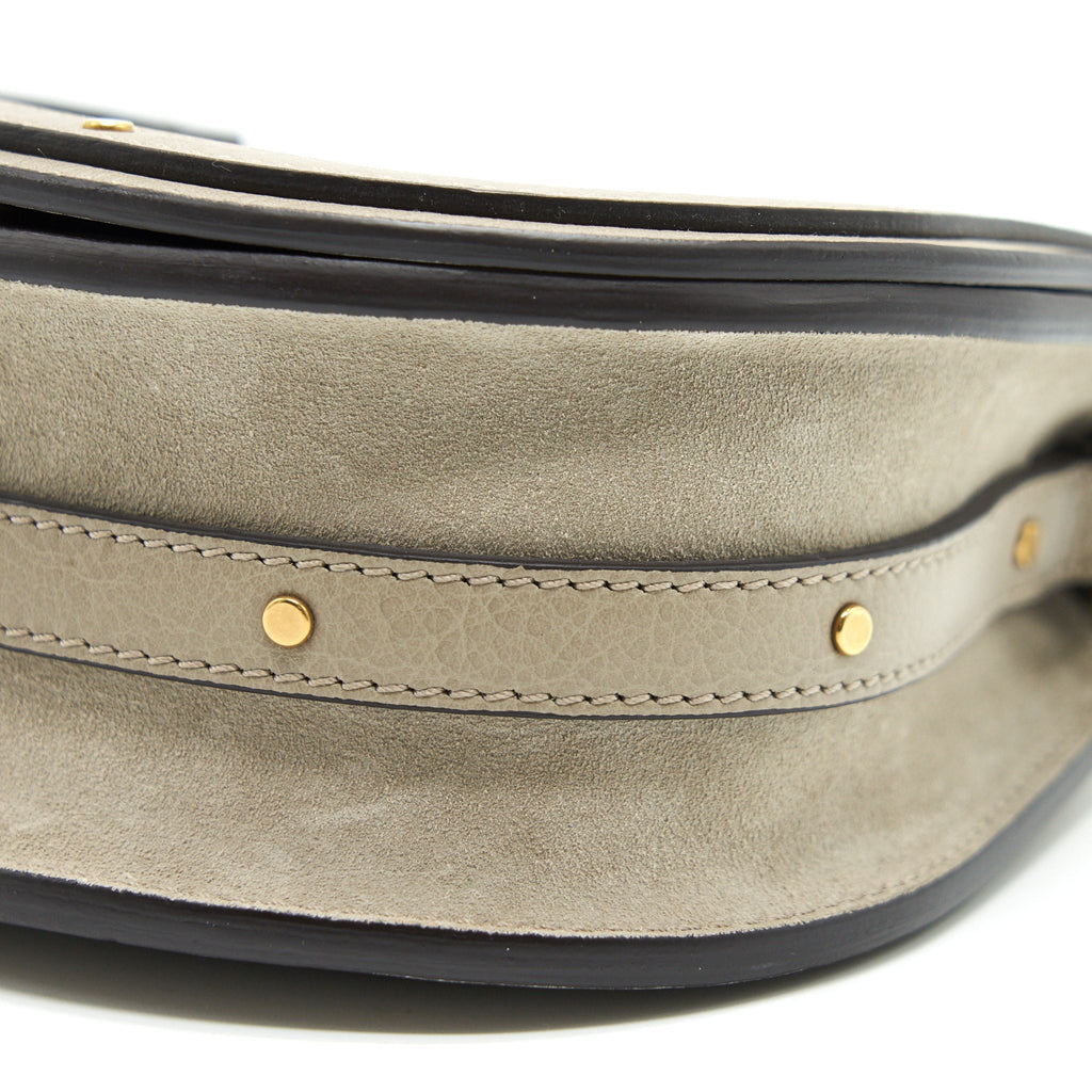 CHLOE NILE SMALL BRACELET BAG LIGHT GREY WIT GHW