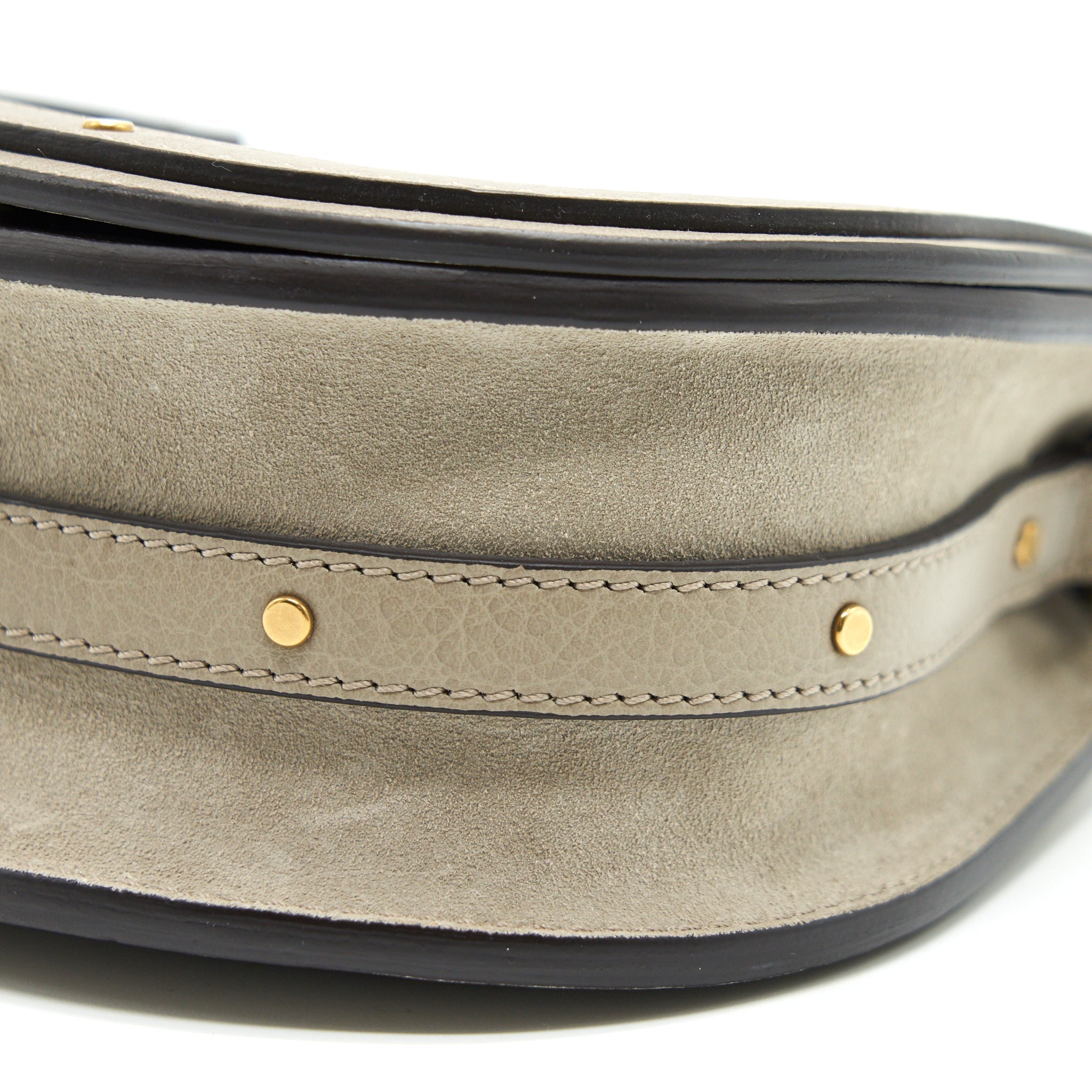 CHLOE NILE SMALL BRACELET BAG LIGHT GREY WIT GHW