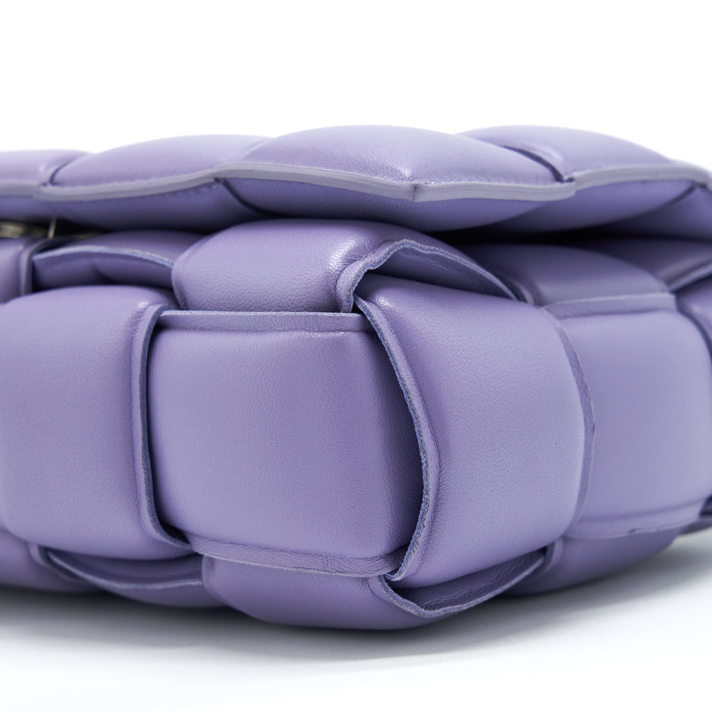 BOTTEGA VENETA PADDED CASSETTE BAG NAPPA LEATHER LAVENDER SHW