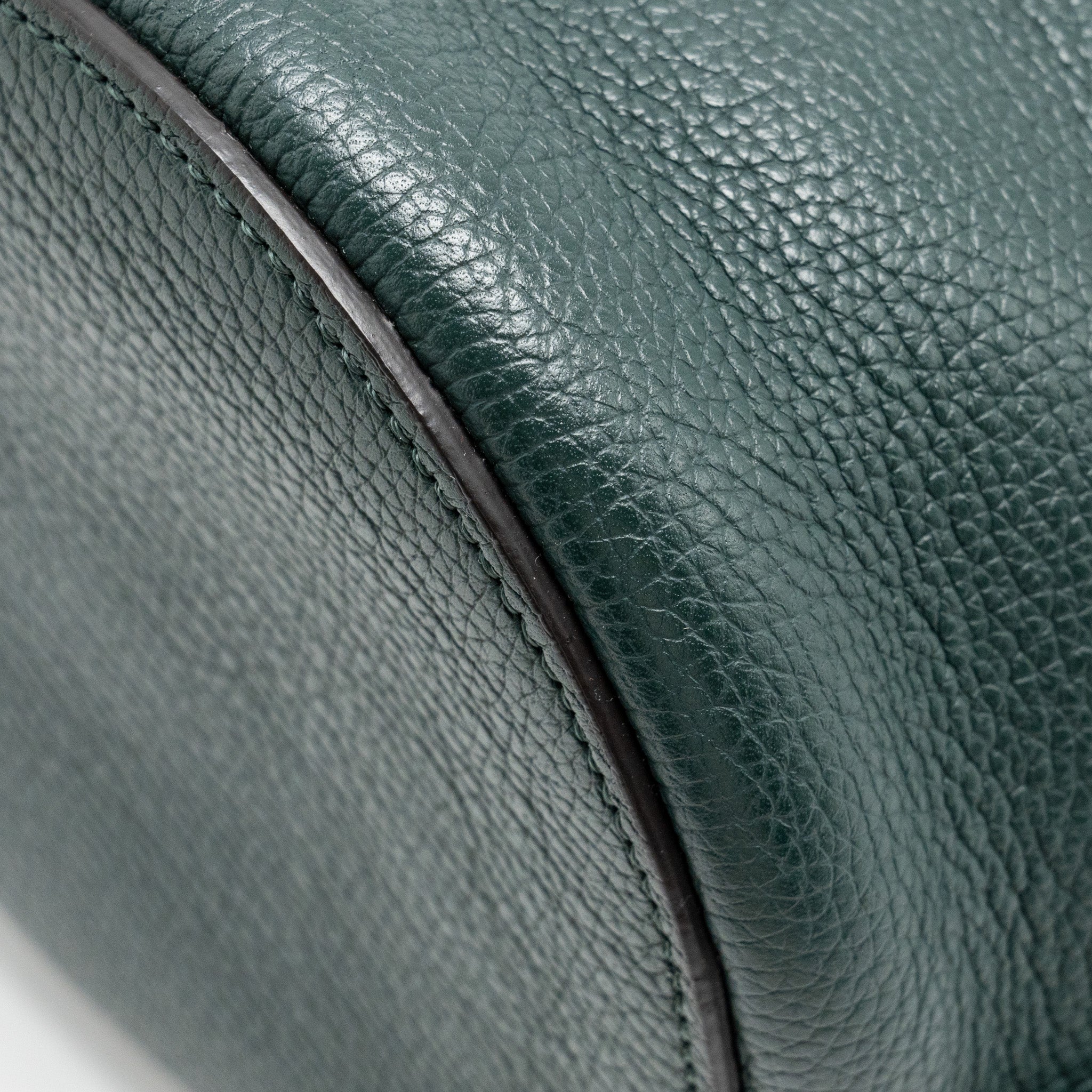 CELINE NANO BUCKET BIG BAG GRAINED CALFSKIN DARK GREEN SHW
