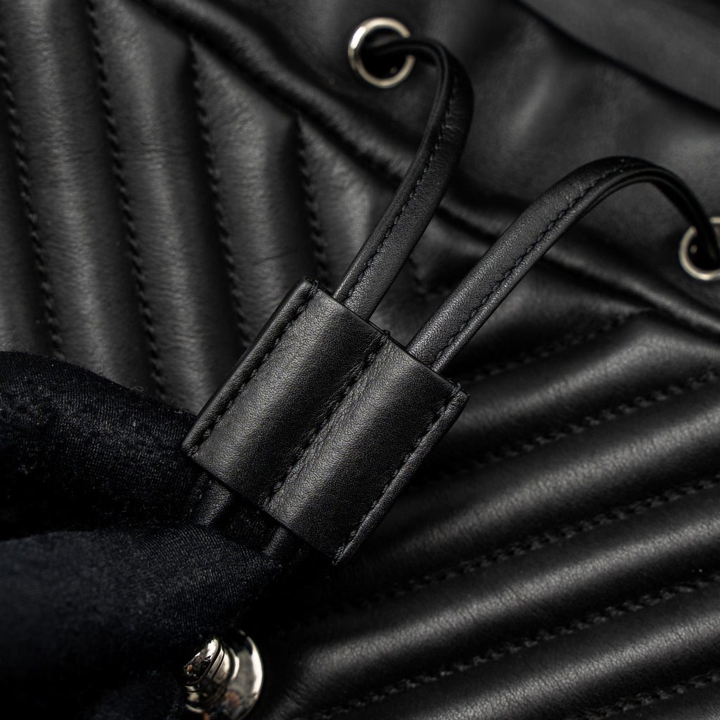 CHANEL URBAN SPIRIT BACKPACK CHEVRON CALFSKIN BLACK SHW