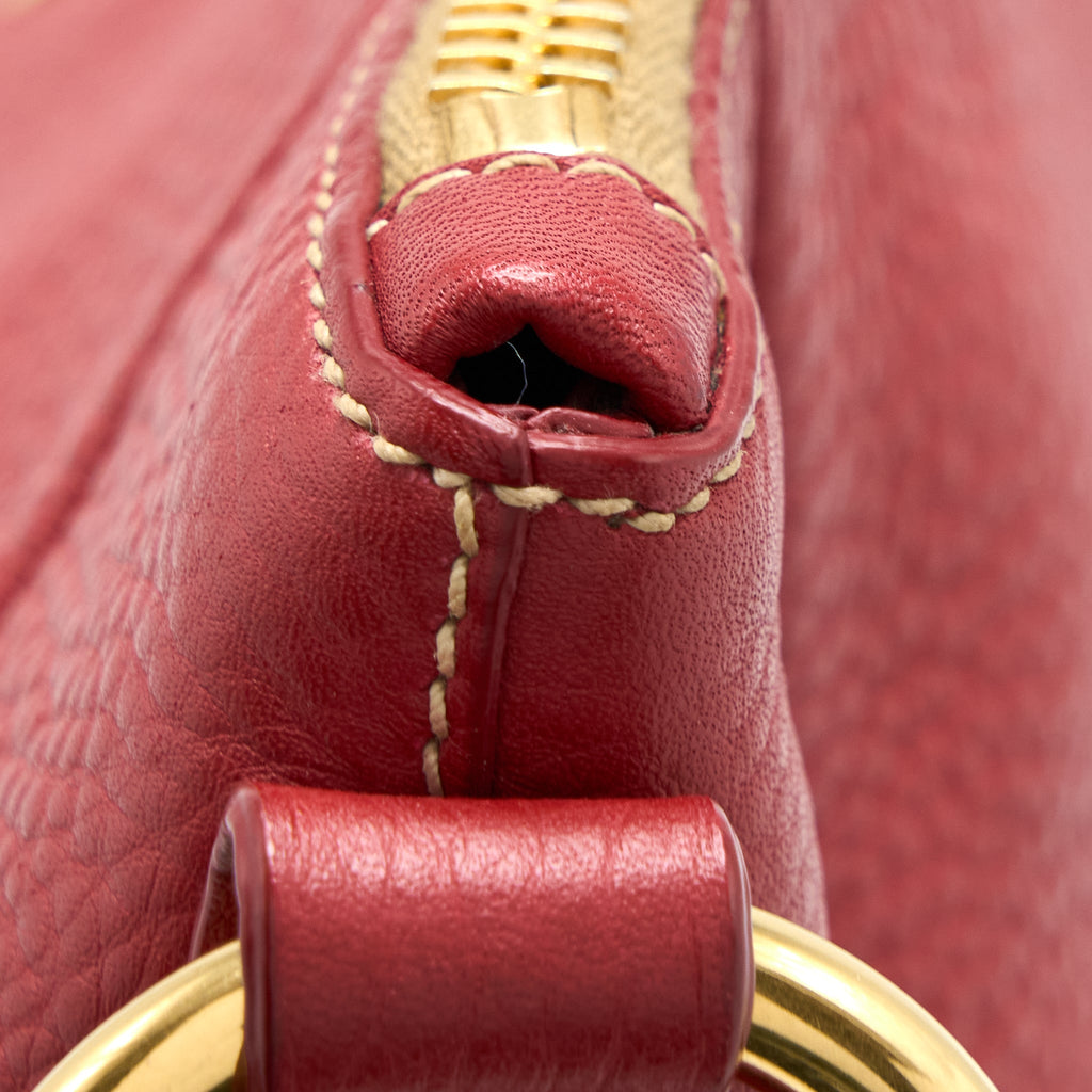 PRADA VITELLO DAINO BAG CALFSKIN RED GHW