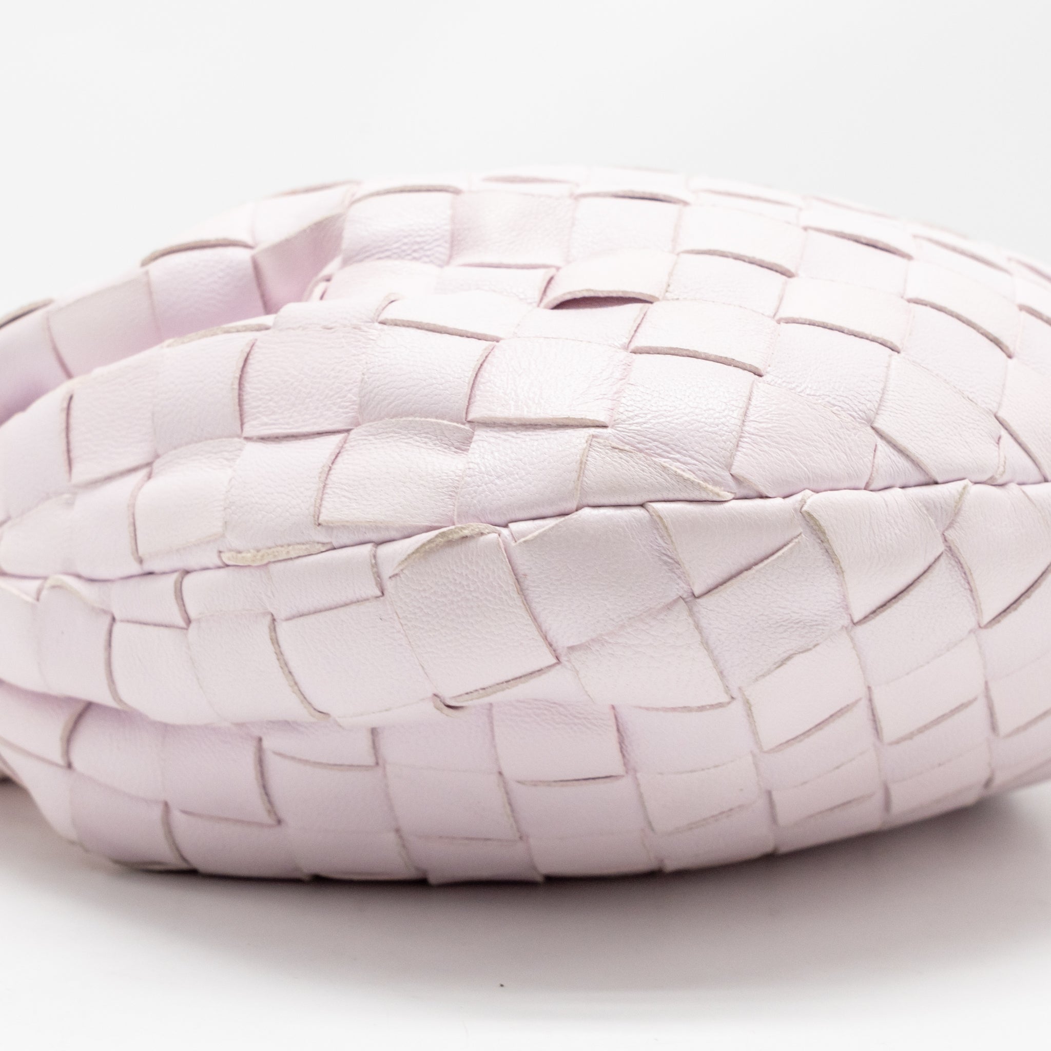 BOTTEGA VENETA MINI JODIE LAMBSKIN LIGHT PINK GHW