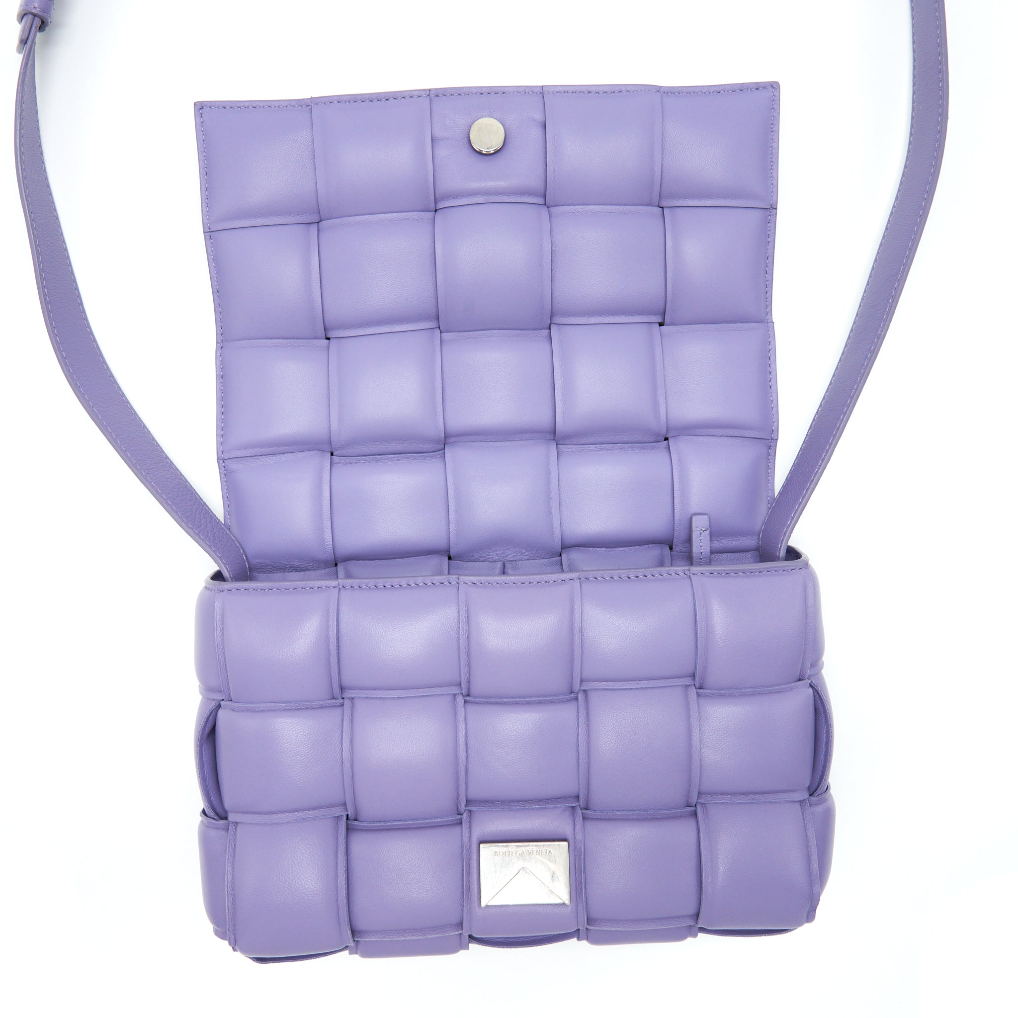 BOTTEGA VENETA PADDED CASSETTE BAG NAPPA LEATHER LAVENDER SHW