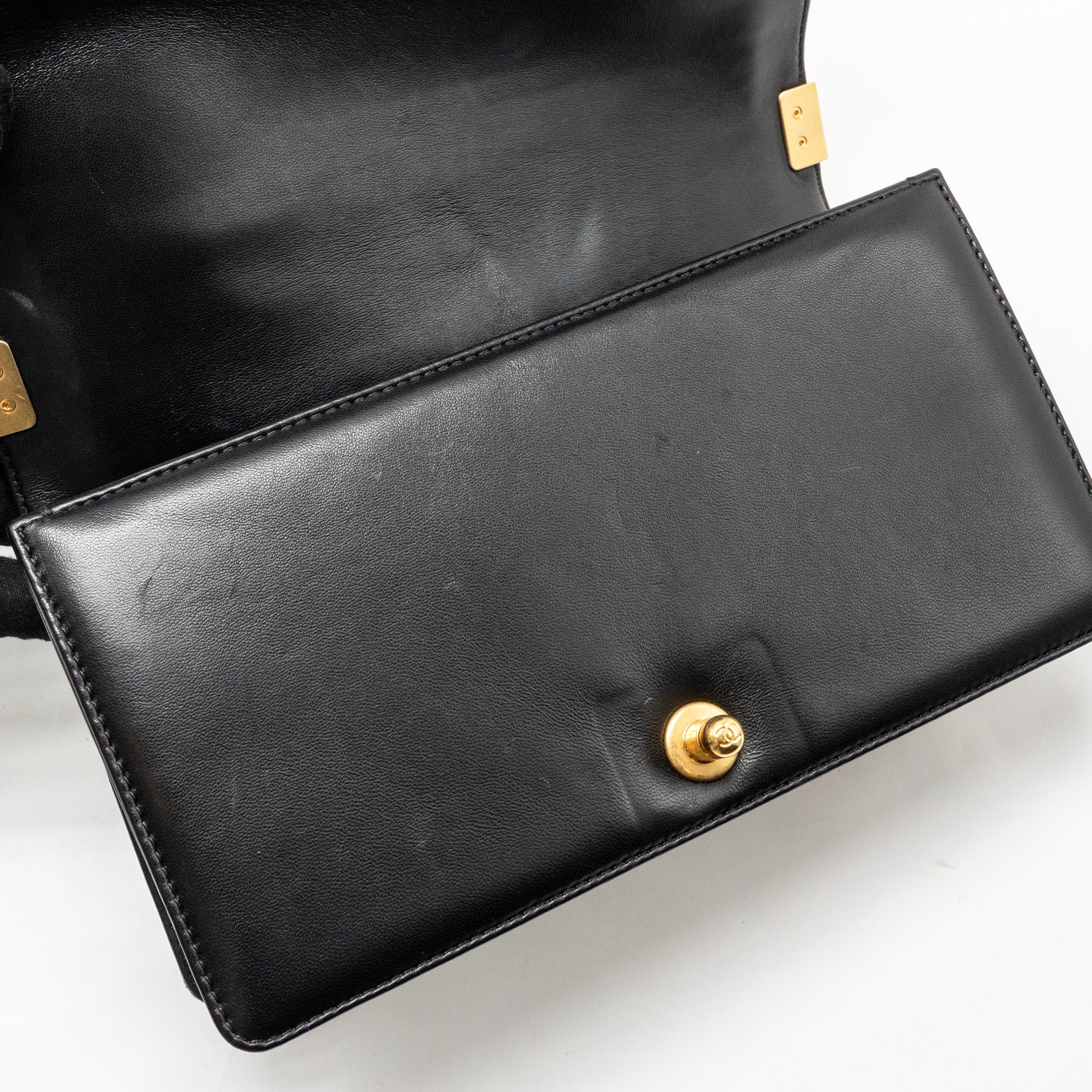 CHANEL MEDIUM BOY BAG LAMBSKIN BLACK GHW