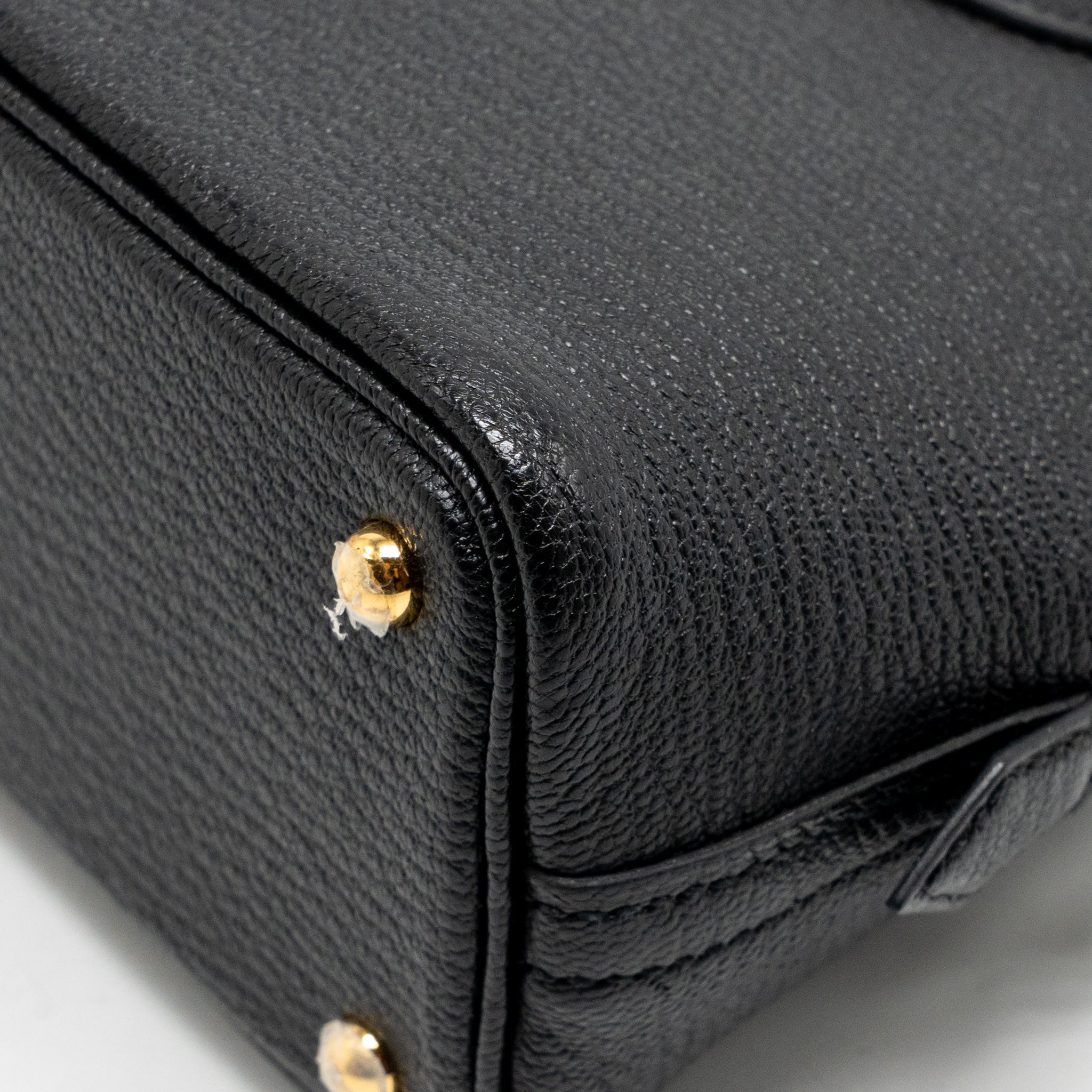 HERMES MINI BOLIDE CHEVRE MYSORE BLACK GHW
