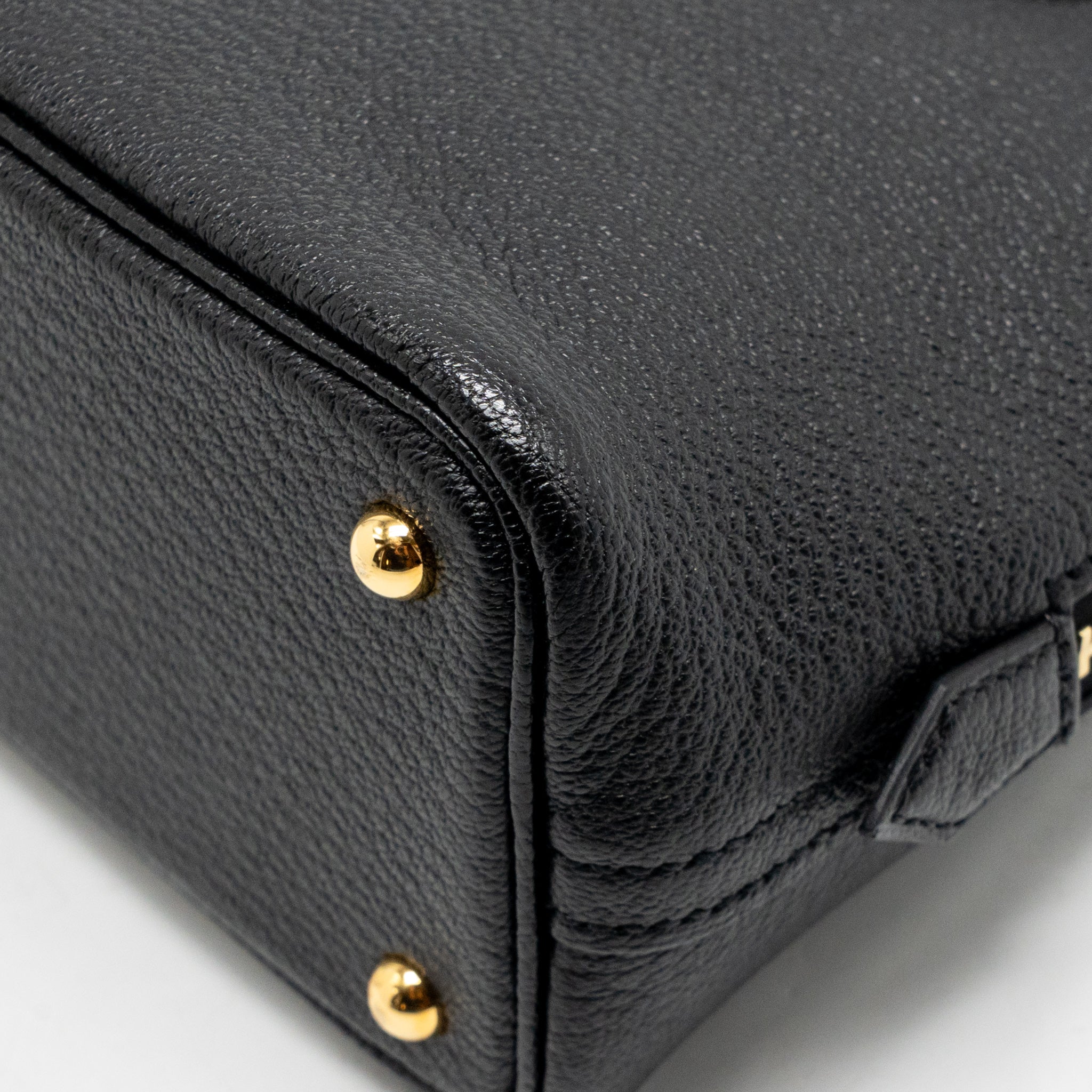 HERMES MINI BOLIDE CHEVRE MYSORE BLACK GHW