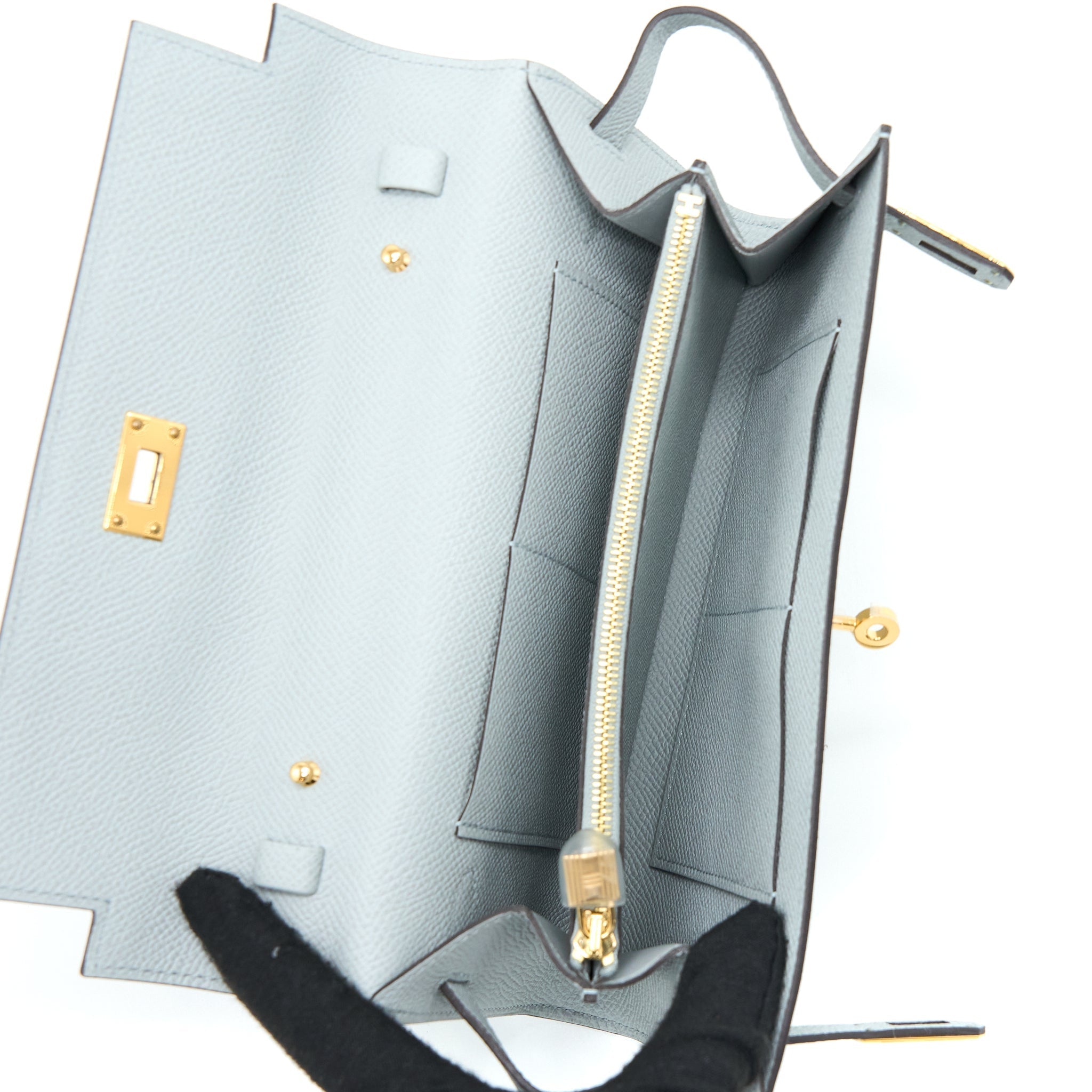 HERMES KELLY TO GO EPSOM BLUE GLACIER GHW