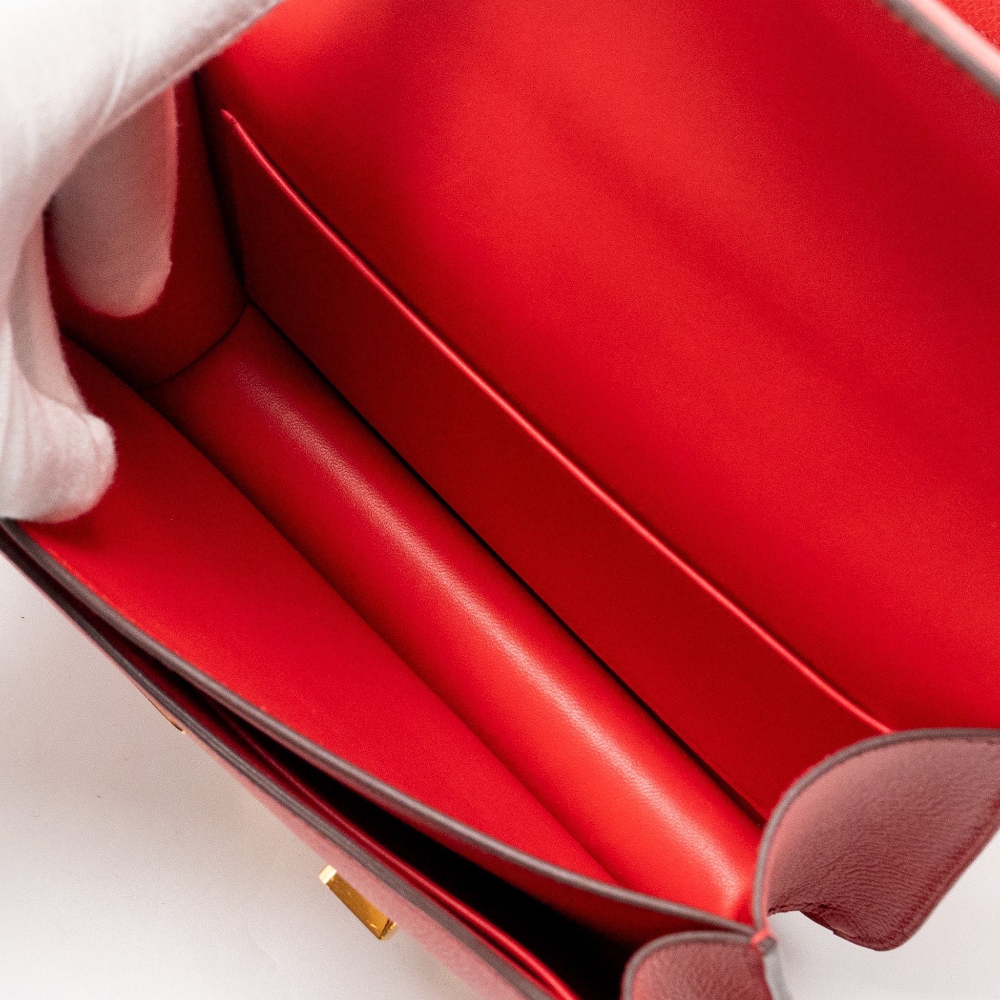 HERMES MINI CONSTANCE EPSOM Q5 ROUGE CASAQUE GHW