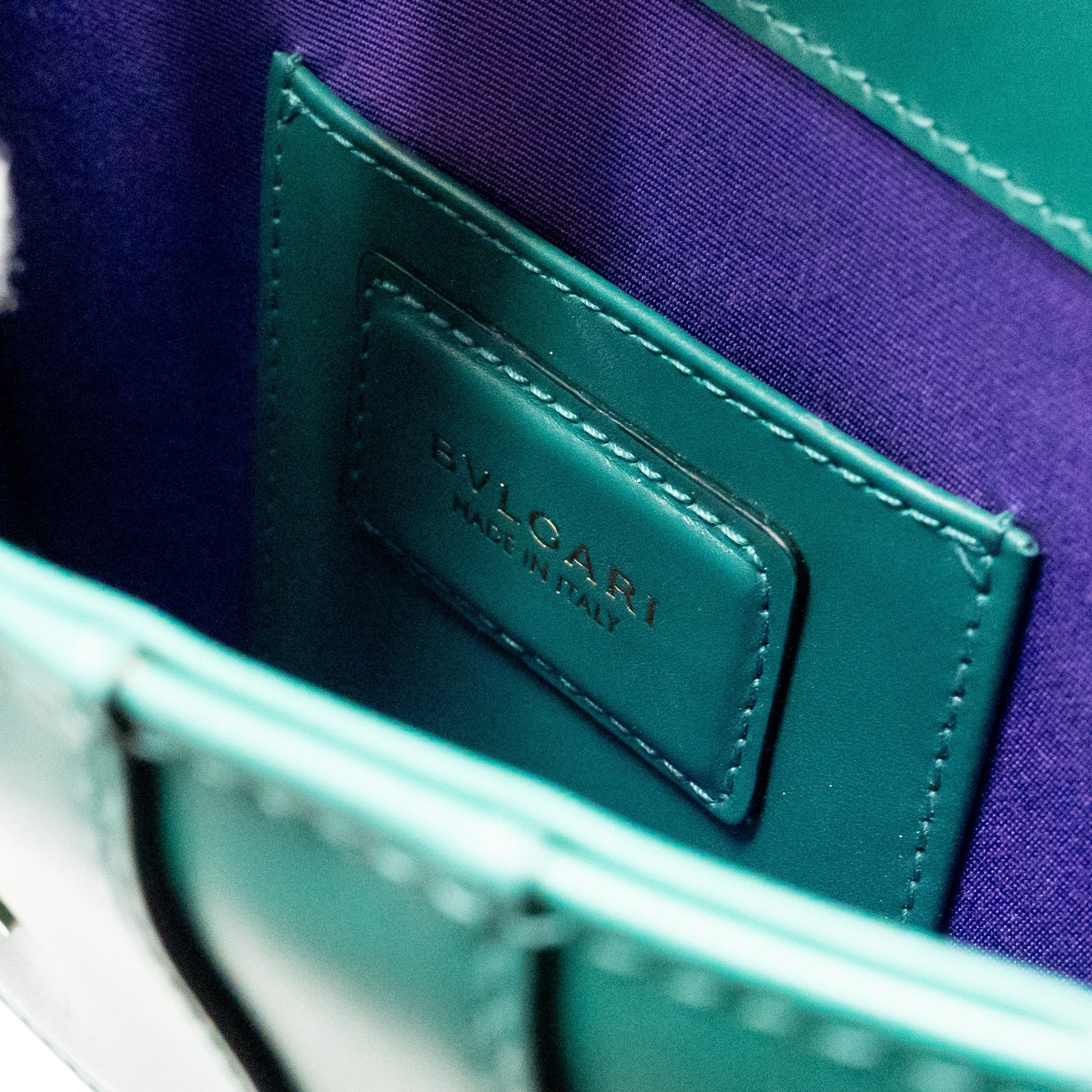 BVLGARI SERPENTI FOREVER CROSSBODY BAG CALFSKIN GREEN GHW