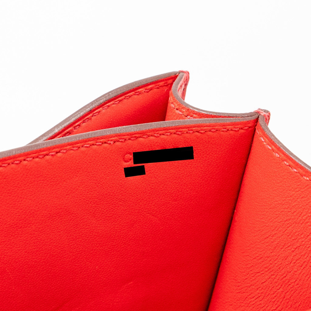 HERMES MINI CONSTANCE EPSOM Q5 ROUGE CASAQUE GHW